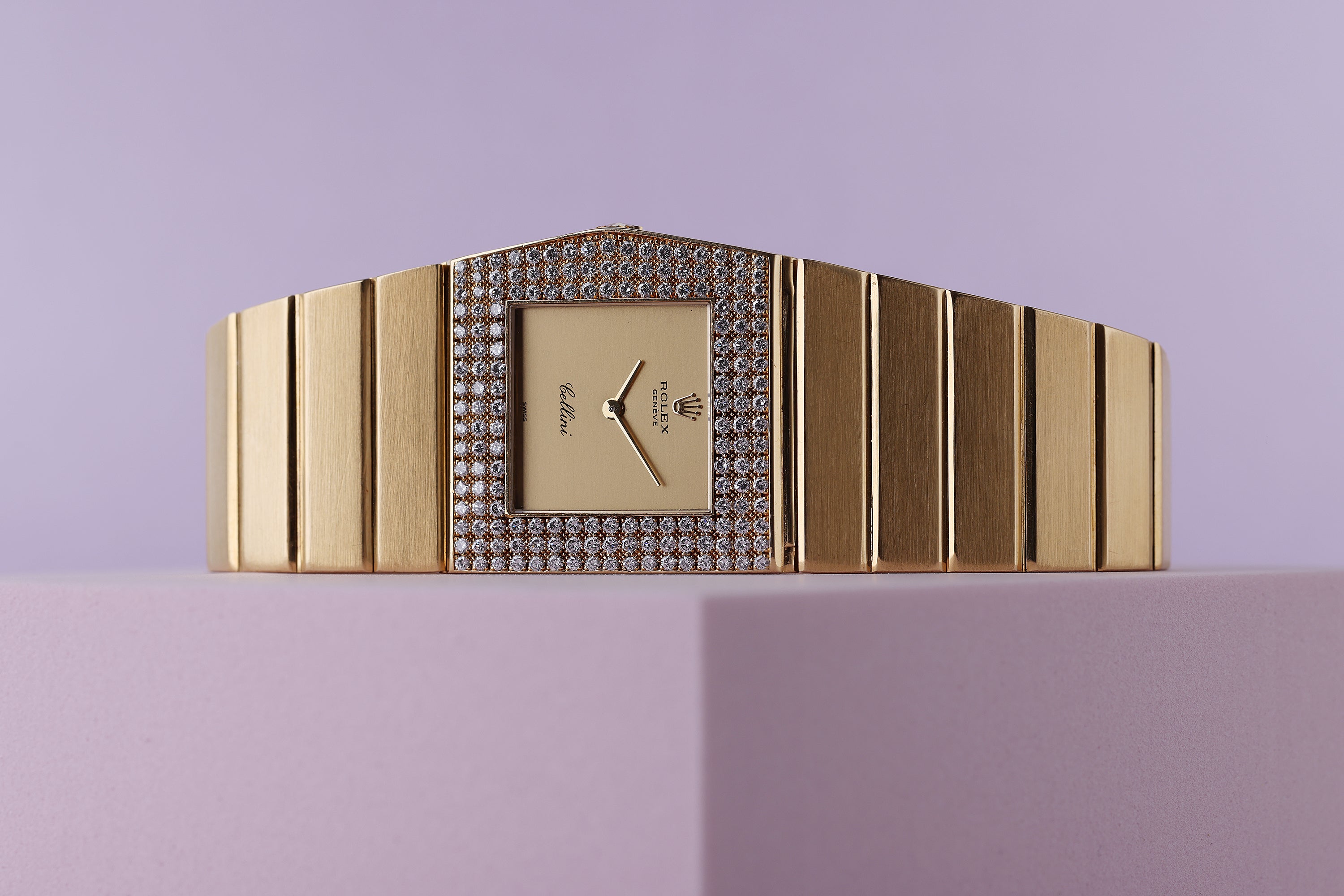 Rare Rolex King Midas Cellini | REF. 4609 | Diamond Bezel | 28mm | 18k Yellow Gold | 1975