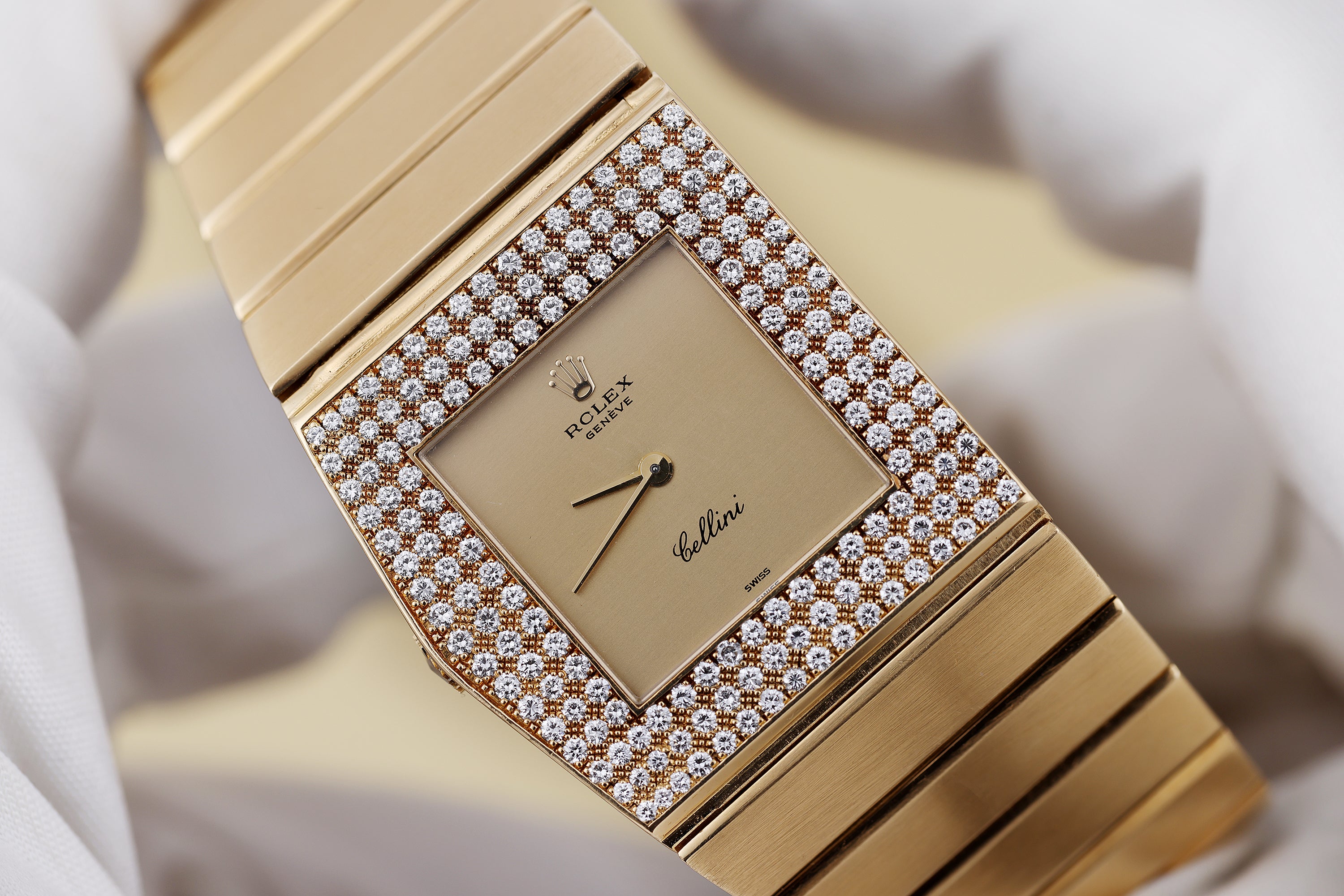 Rare Rolex King Midas Cellini | REF. 4609 | Diamond Bezel | 28mm | 18k Yellow Gold | 1975