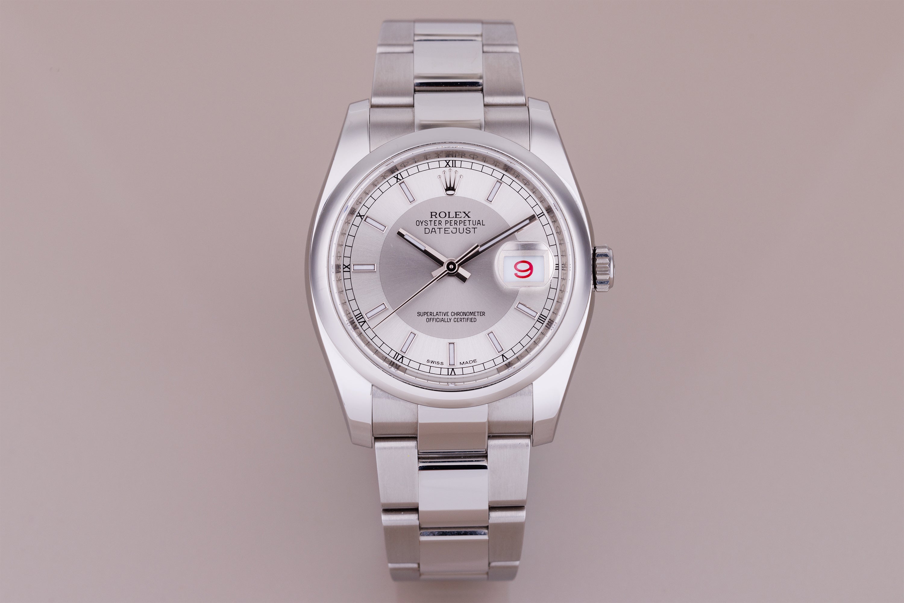 Rolex DateJust 36 | REF. 116200 | Silver Dial | Stainless Steel | Roulette Date Wheel | 2010s