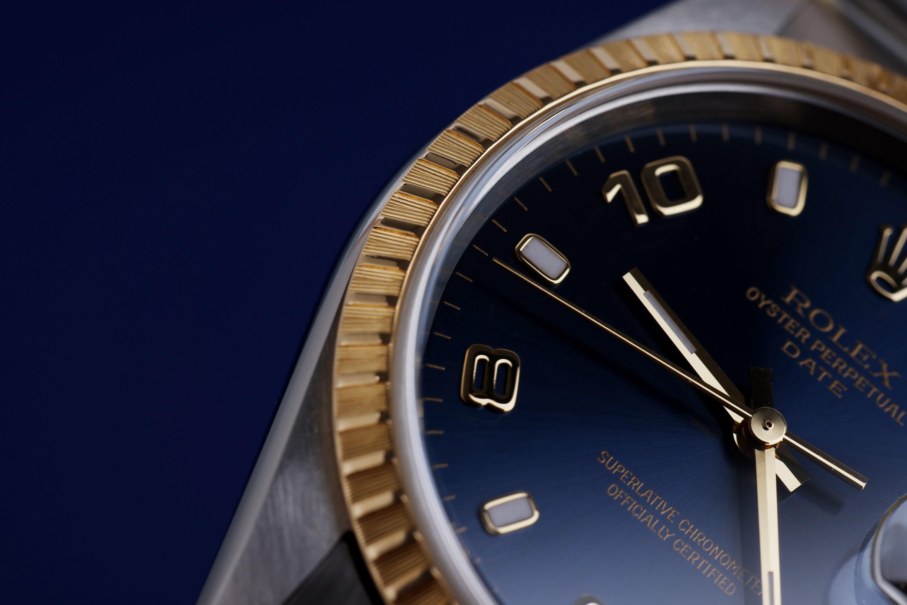 Rolex Date | REF. 15223 | Blue Dial | Stainless Steel & 18k Yellow Gold | Box & Papers | 2004