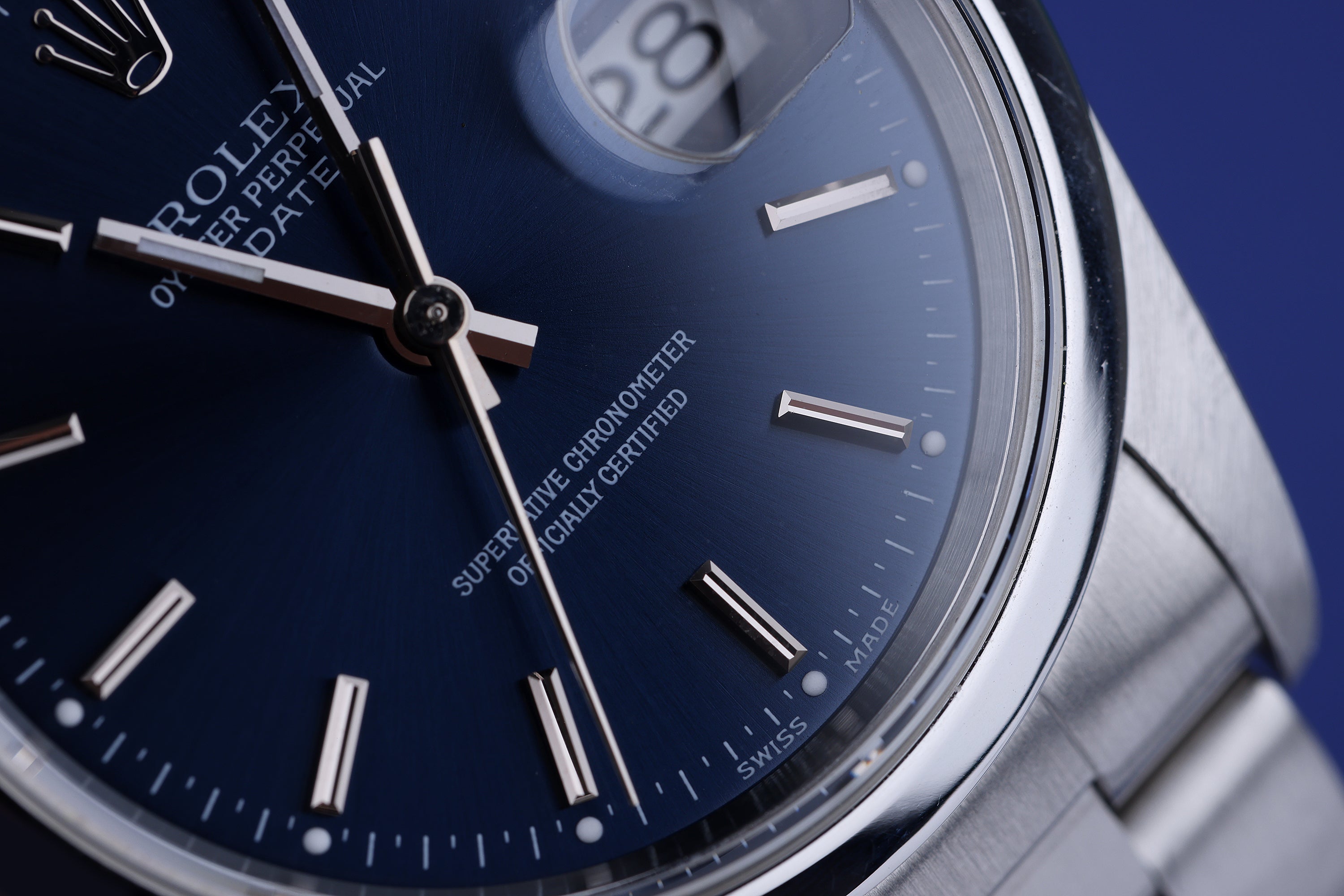 Rolex Date 34mm | REF. 15210 | Blue Dial | Smooth Bezel | Stainless Steel | 2002