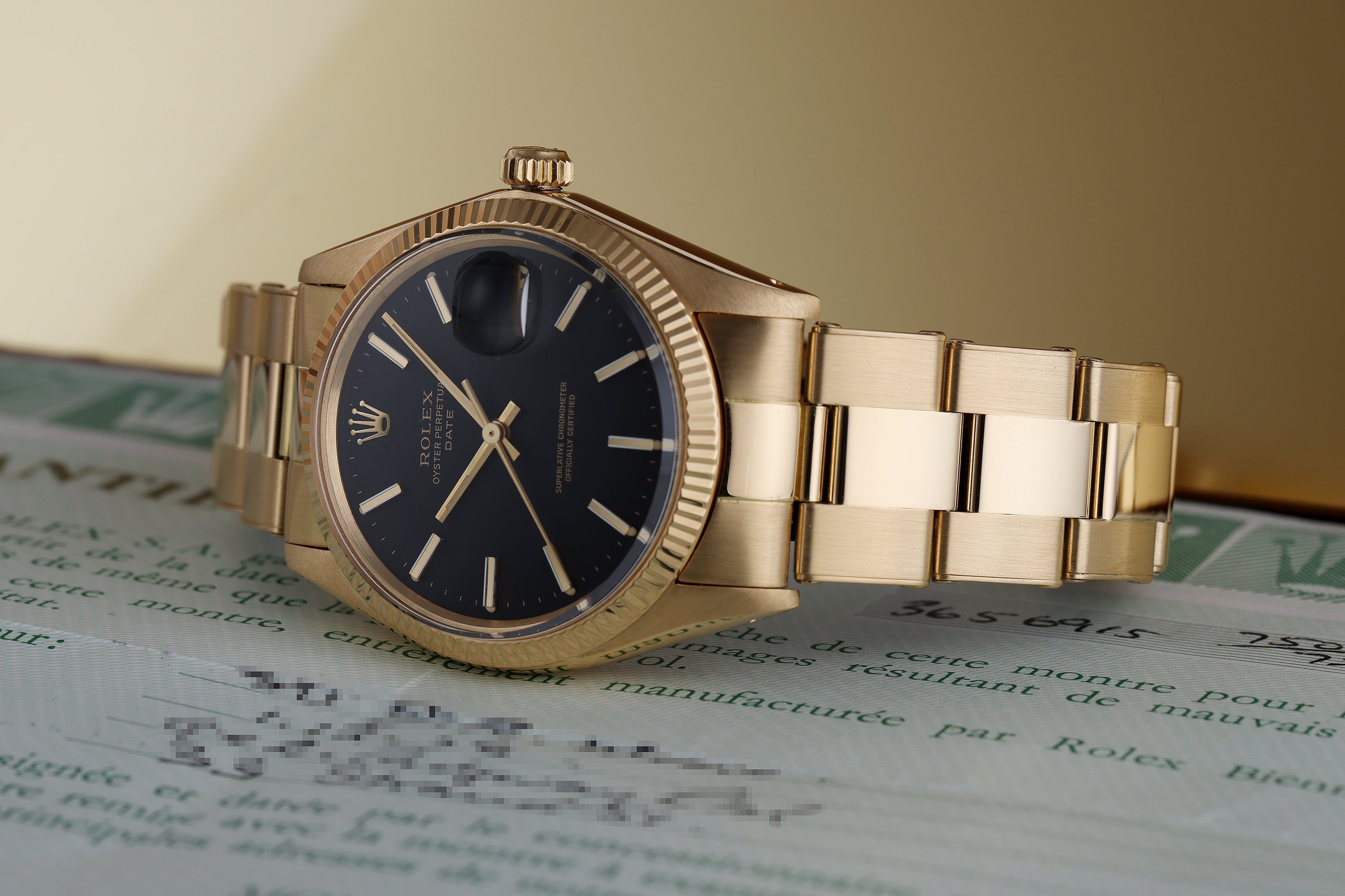 Rolex Date | REF. 1503 | Black Dial | 18k Yellow Gold | 34mm | 1974