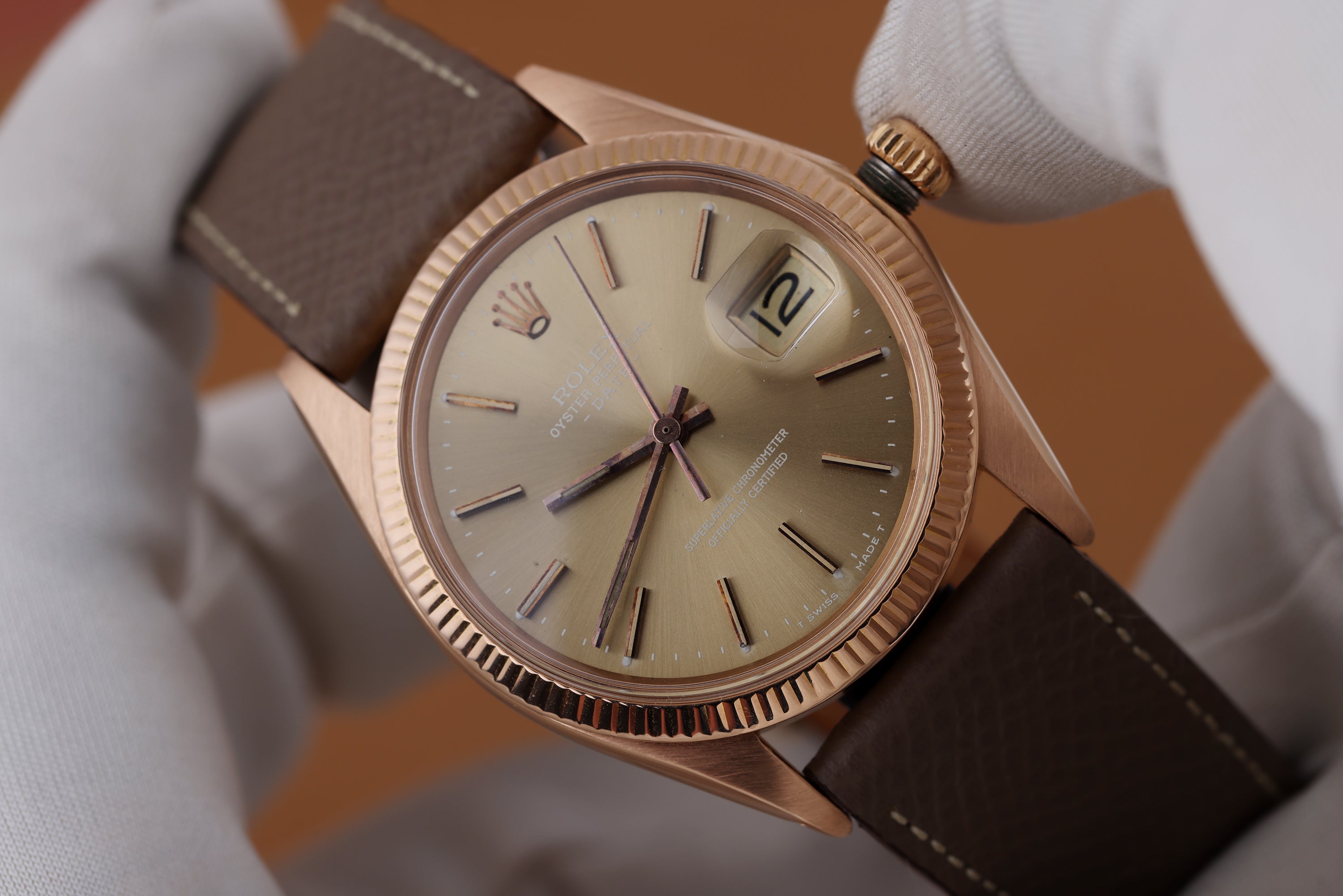Rolex Date | REF. 1503 | Gold 'Ghost' Dial | 34.5mm | 18k Rose Gold | 1974