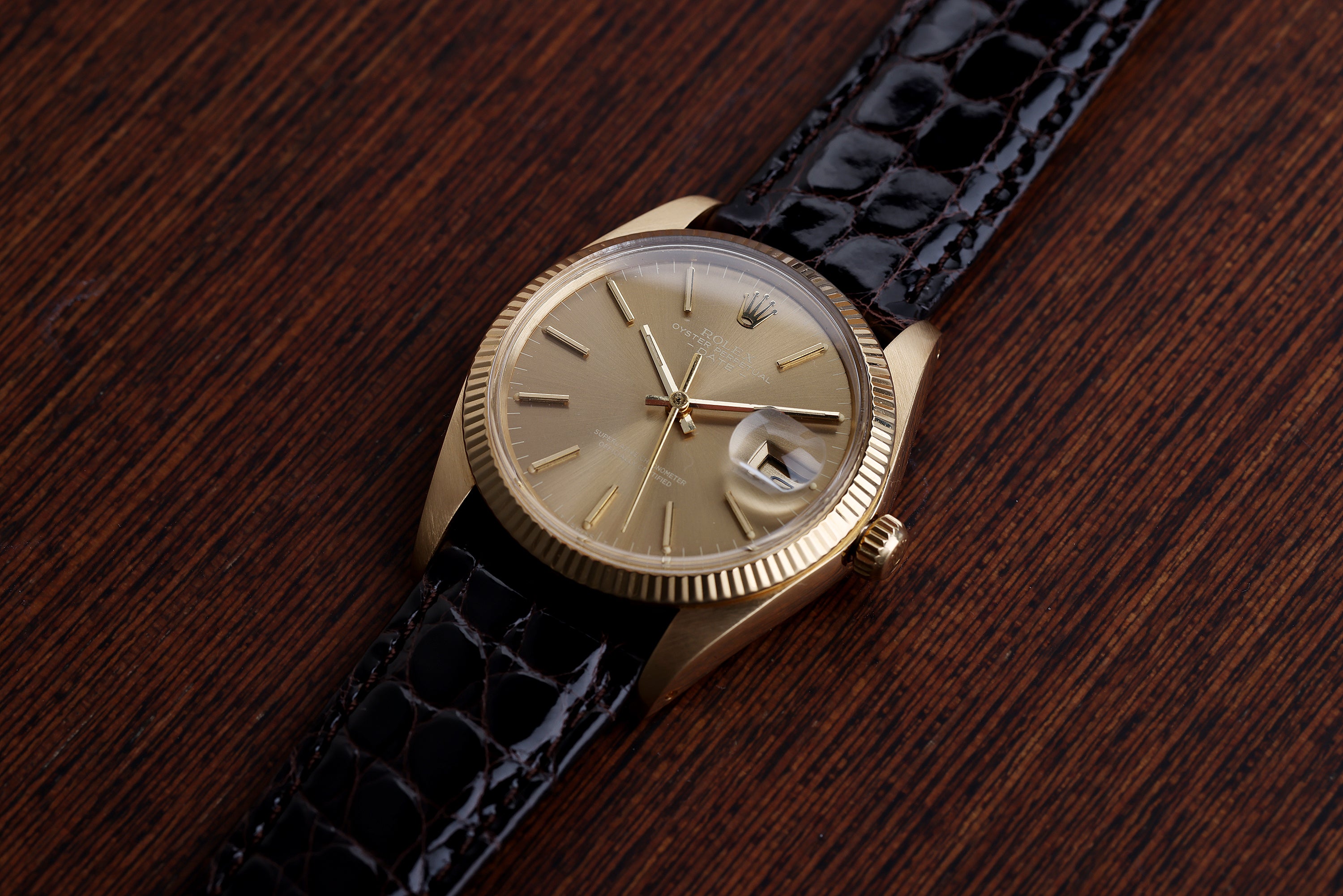 Rolex Date | REF. 1500 | Gold 'Ghost' Dial | 34mm | 18k Yellow Gold | 1977