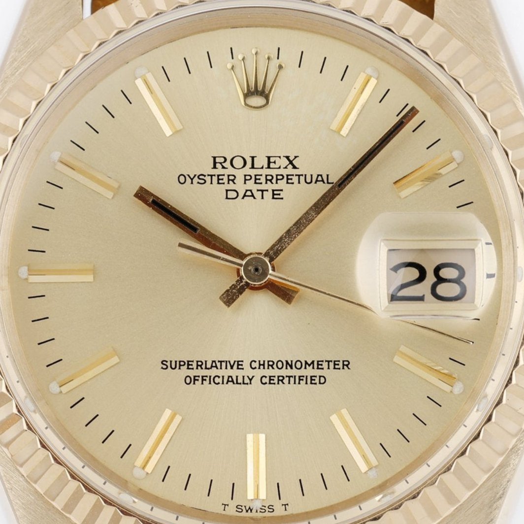 Rolex Date | REF. 1500 | 18k Yellow Gold | Gold Dial | 1969