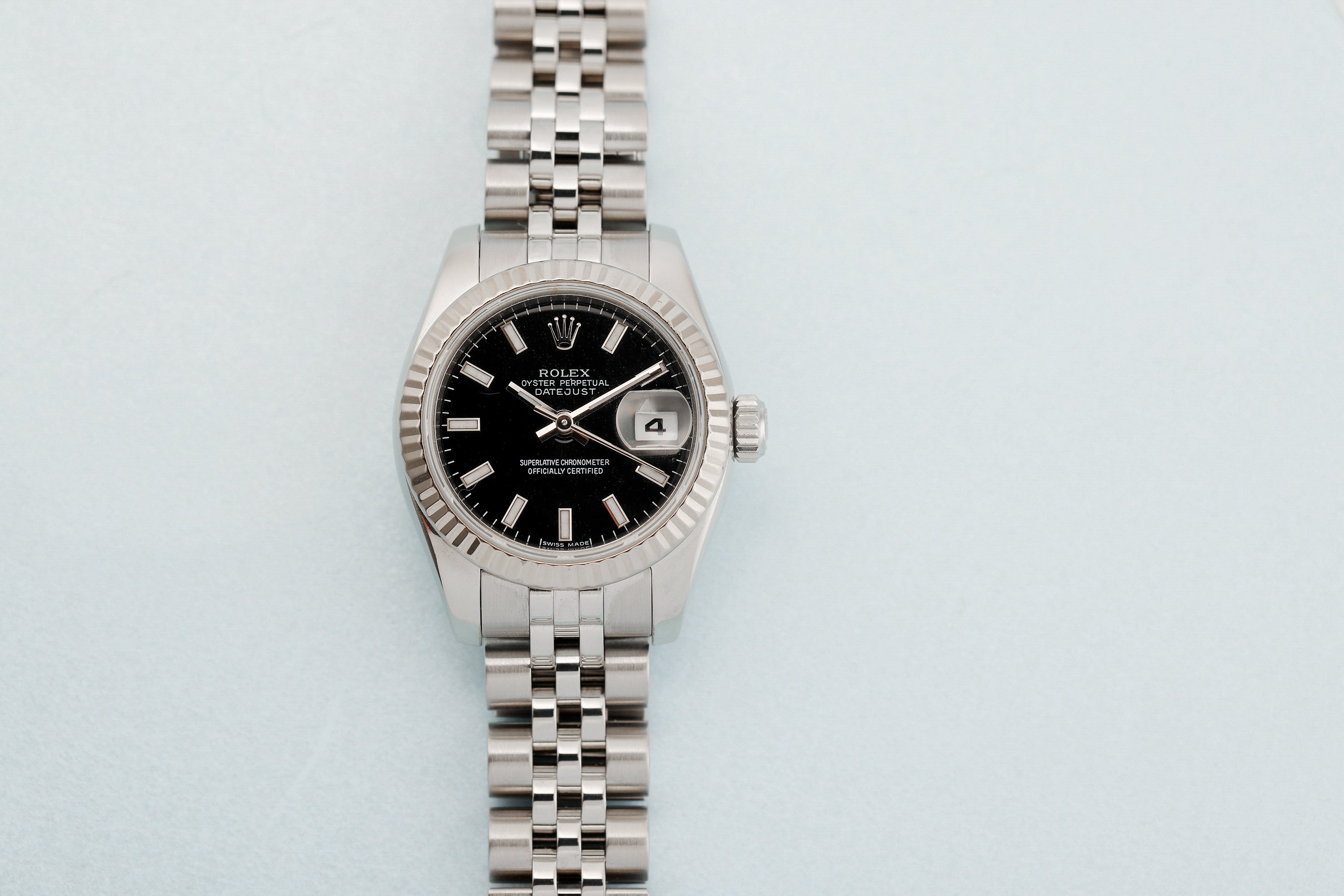 Rolex Lady DateJust | 26mm | REF. 179174 | Black Dial | Stainless Steel & 18k White Gold | Box & Papers | 2008