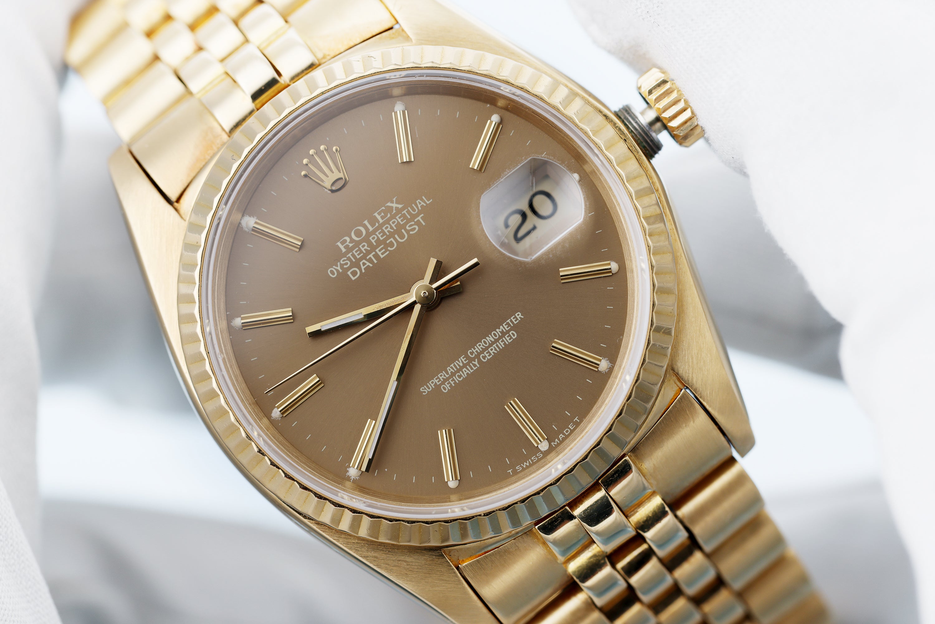 Rolex DateJust | REF. 16018 | Bronze Champagne 'Ghost' Dial | 18k Yellow Gold | 1979