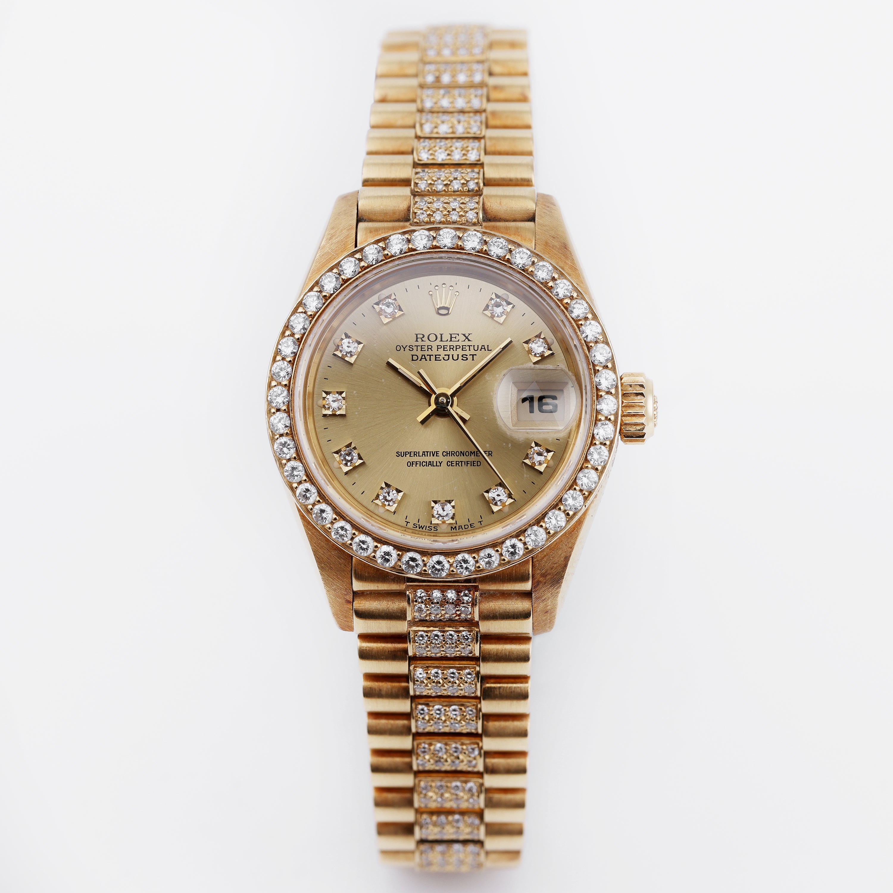 Rolex Lady DateJust | REF. 69138 | Gold Diamond Dial | 18k Yellow Gold