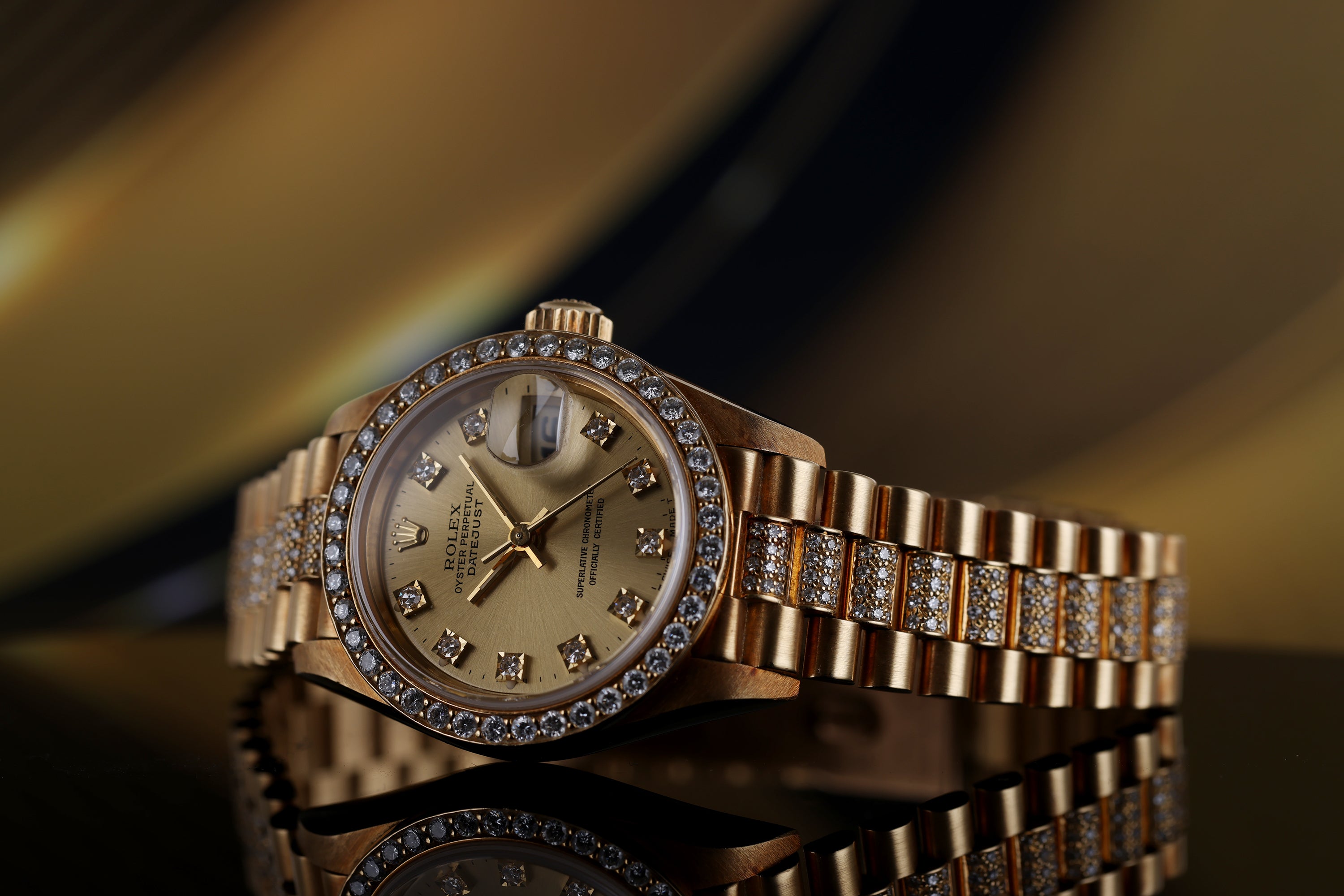 Rolex Lady DateJust | REF. 69138 | Gold Diamond Dial | 18k Yellow Gold