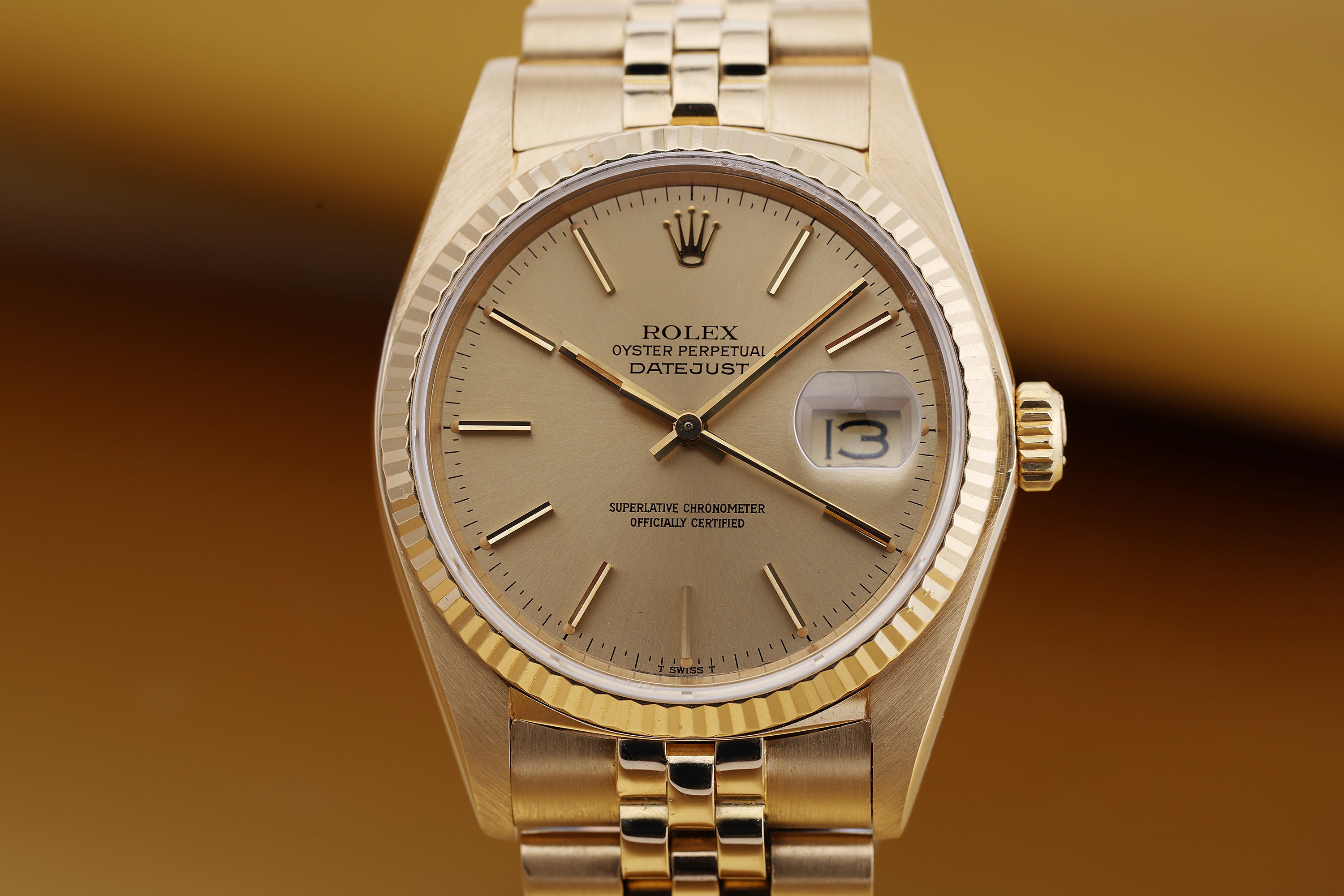 Rolex DateJust | REF. 16018 | Gold Dial | 18k Yellow Gold | 1979