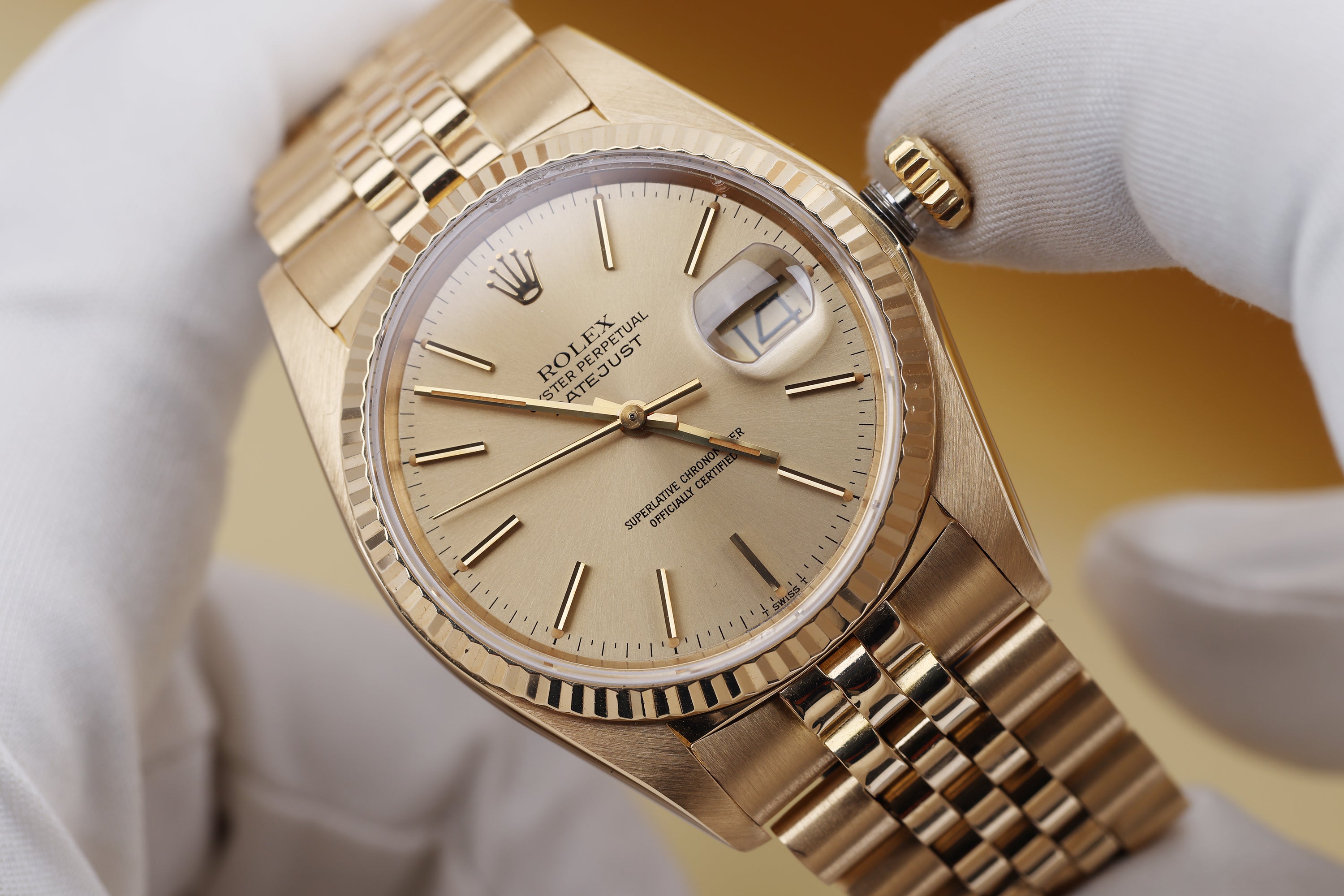 Rolex DateJust | REF. 16018 | Gold Dial | 18k Yellow Gold | 1979