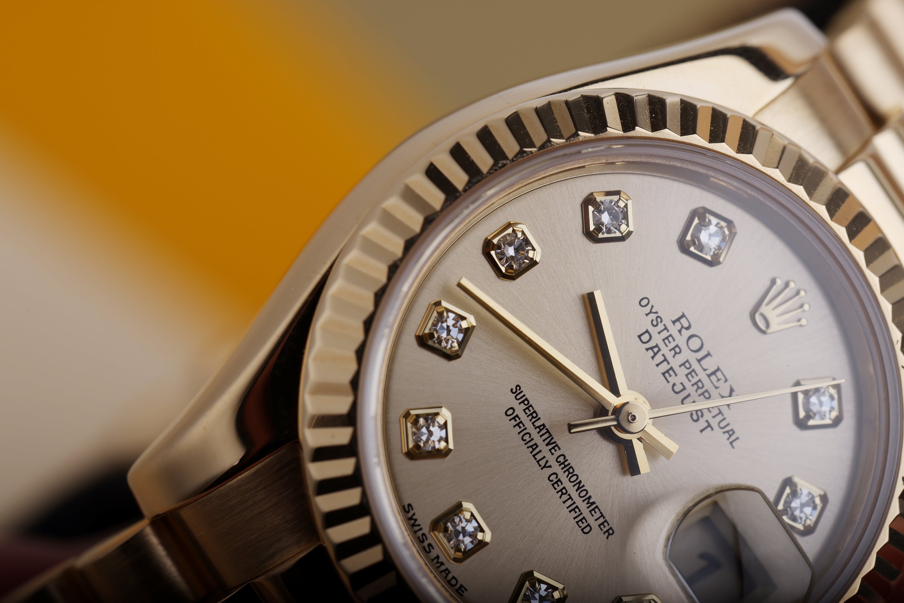Rolex Lady DateJust | REF. 179178 | Champagne Diamond Dial | 18k Yellow Gold | 2002