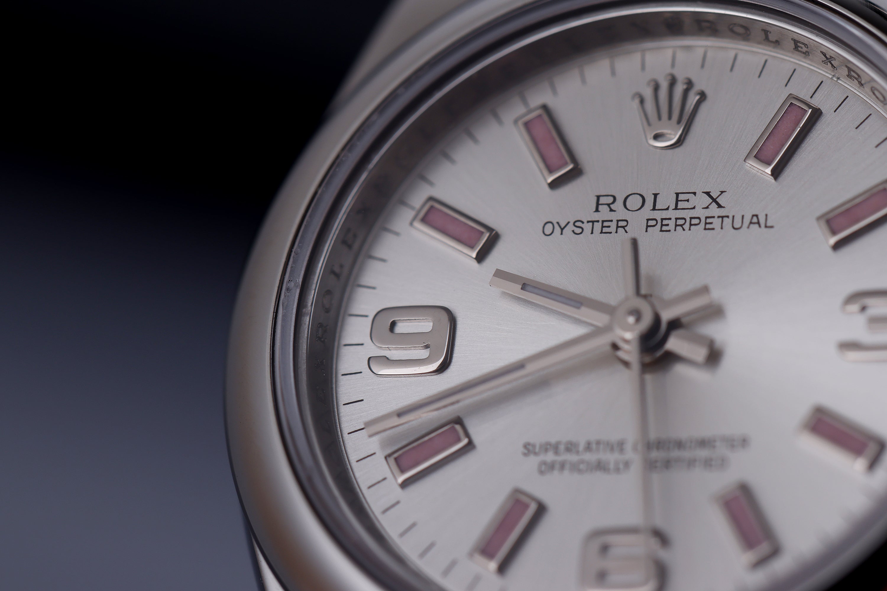 Rolex Lady Oyster Perpetual 26mm | REF. 176200 | Silver Dial with Pink Batons | Stainless Steel | 2007