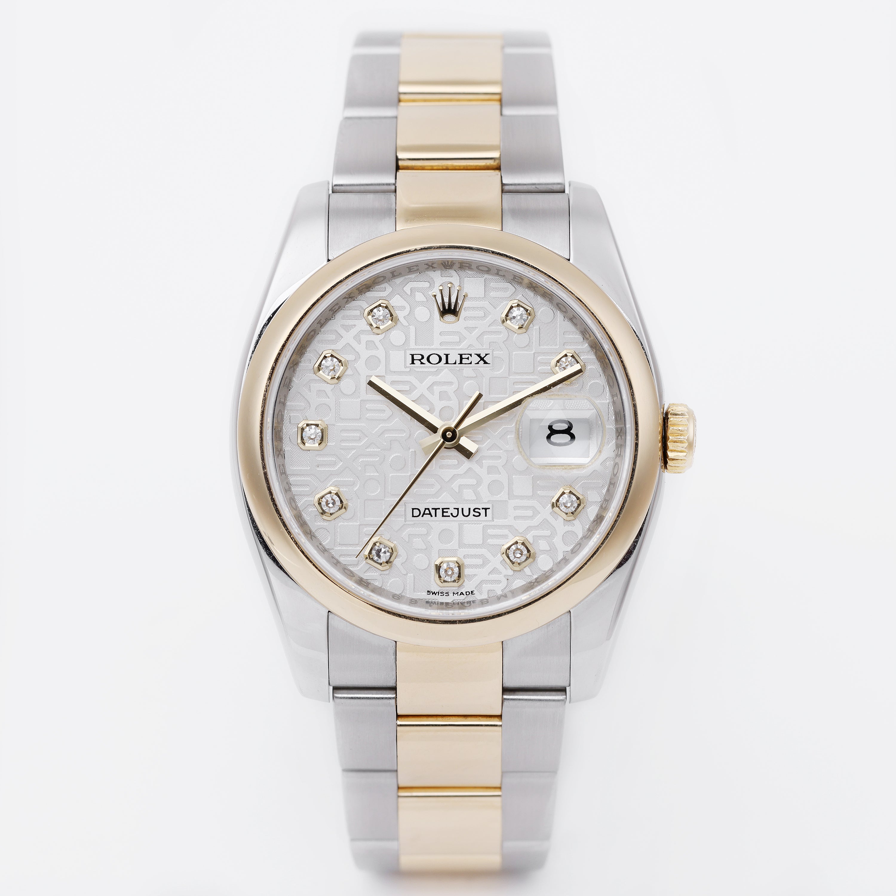 Rolex DateJust 36 | REF. 116203 | Stainless Steel & 18k Yellow Gold | White Diamond Jubilee Dial