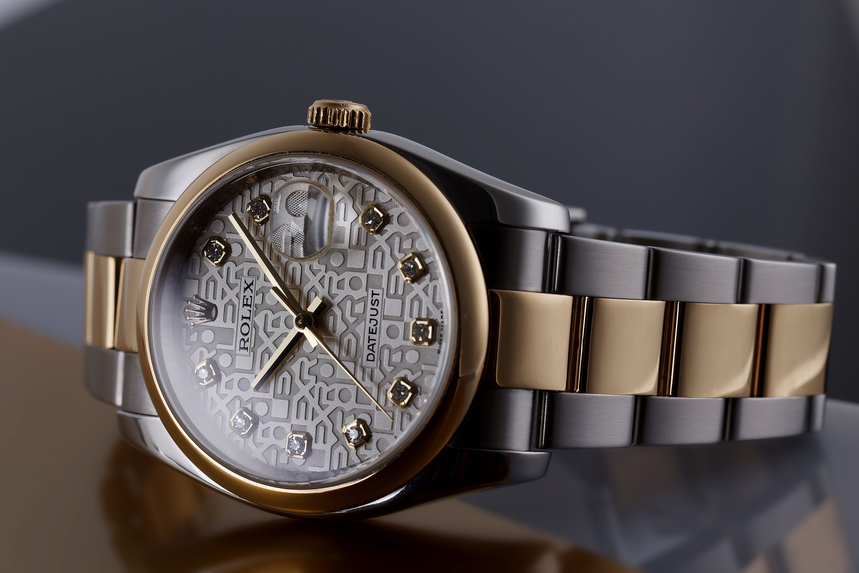 Rolex DateJust 36 | REF. 116203 | Stainless Steel & 18k Yellow Gold | White Diamond Jubilee Dial