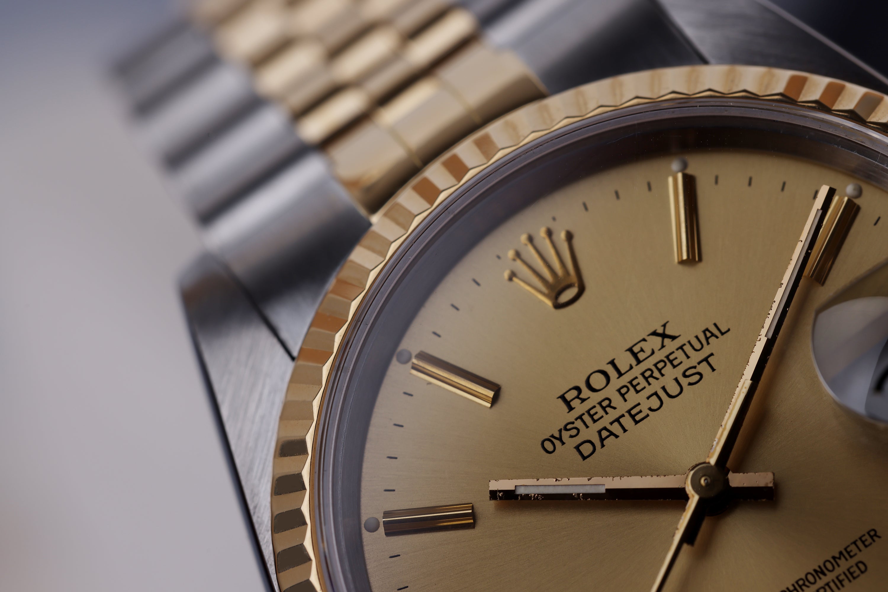 Rolex DateJust 36mm | REF. 16233 | Gold Dial | Stainless Steel & 18k Yellow Gold | 1988