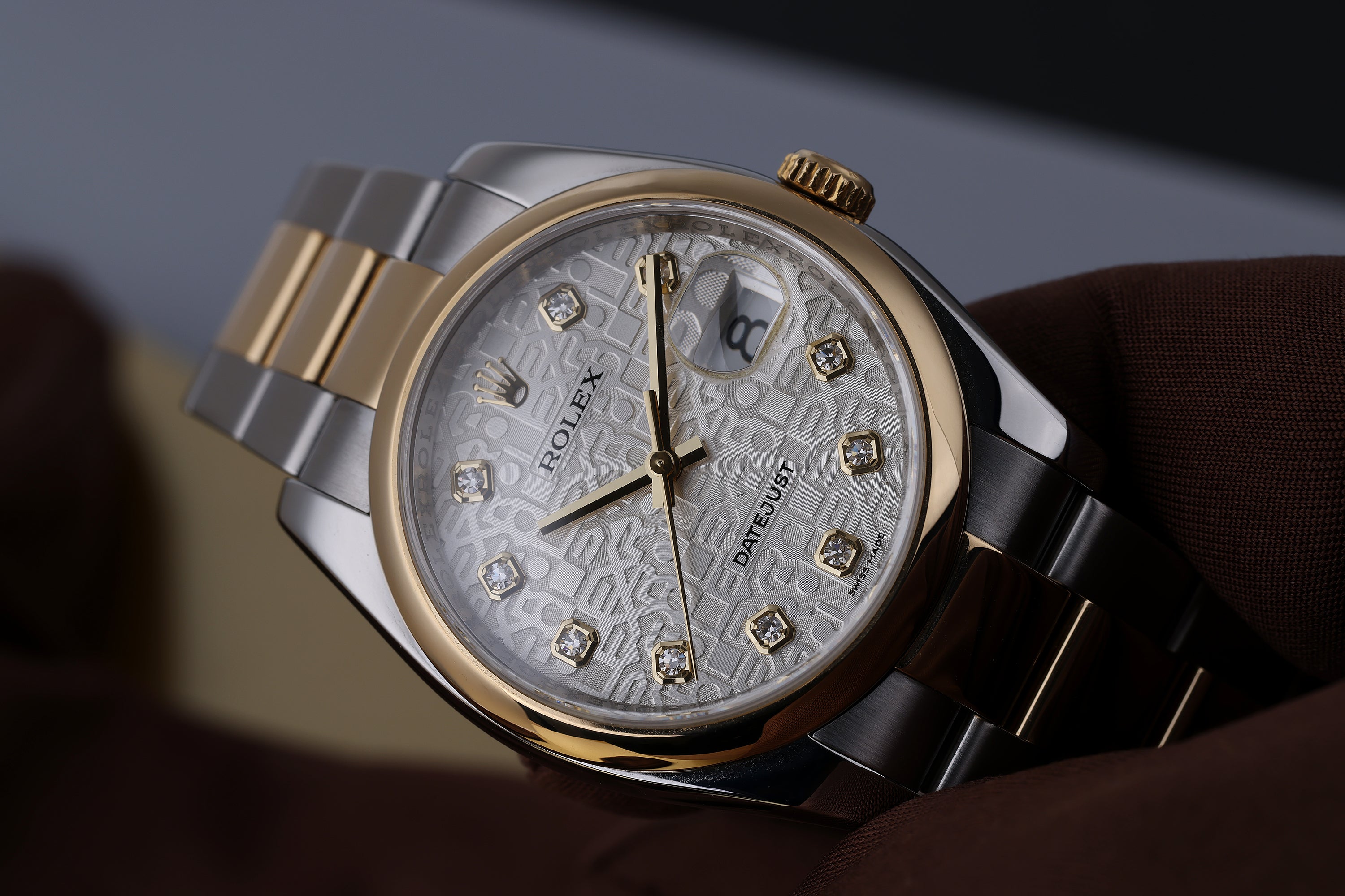 Rolex DateJust 36 | REF. 116203 | Stainless Steel & 18k Yellow Gold | White Diamond Jubilee Dial