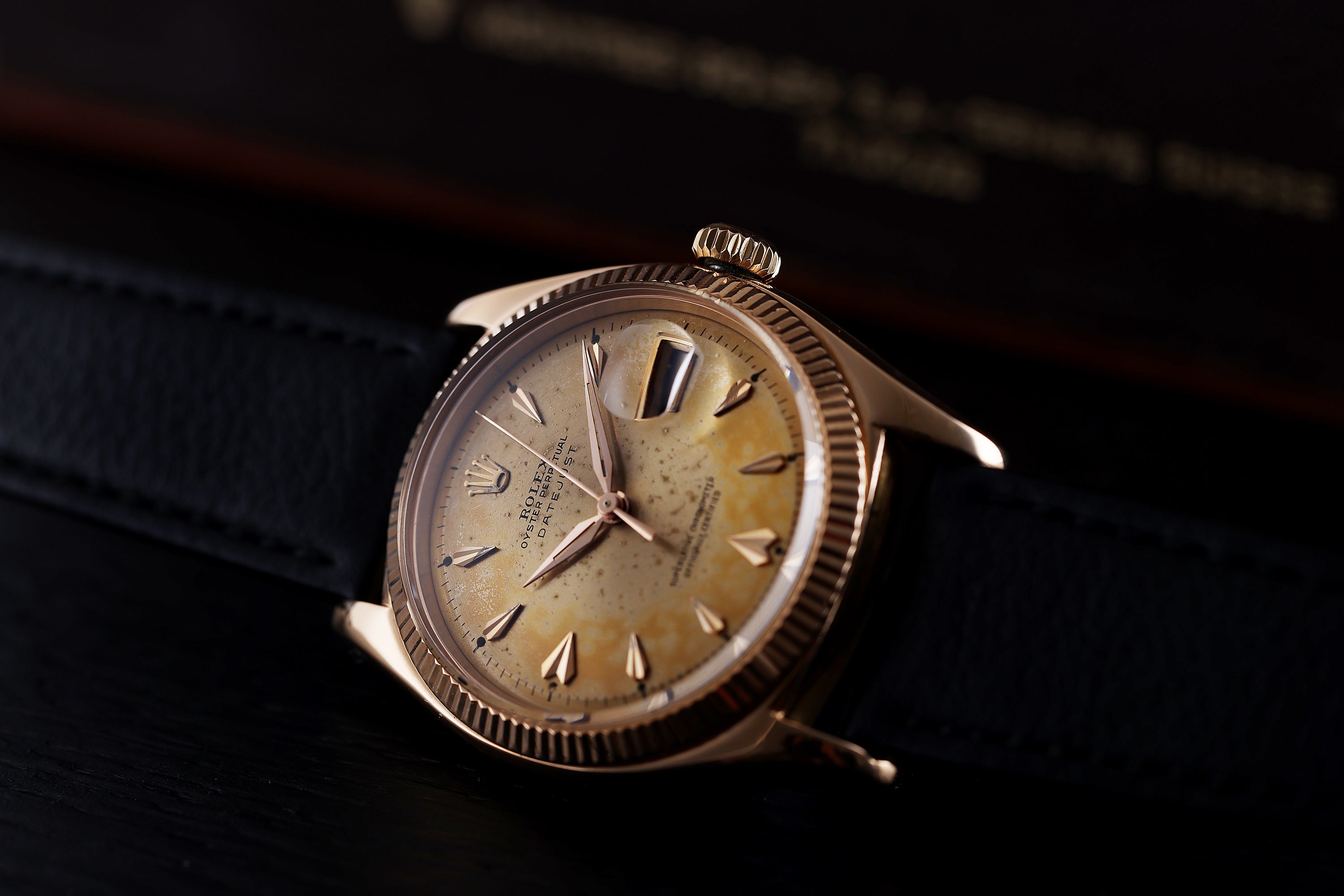 Rolex DateJust | REF. 6605 | Gold Dial | 36mm | 18k Rose Gold | 1959