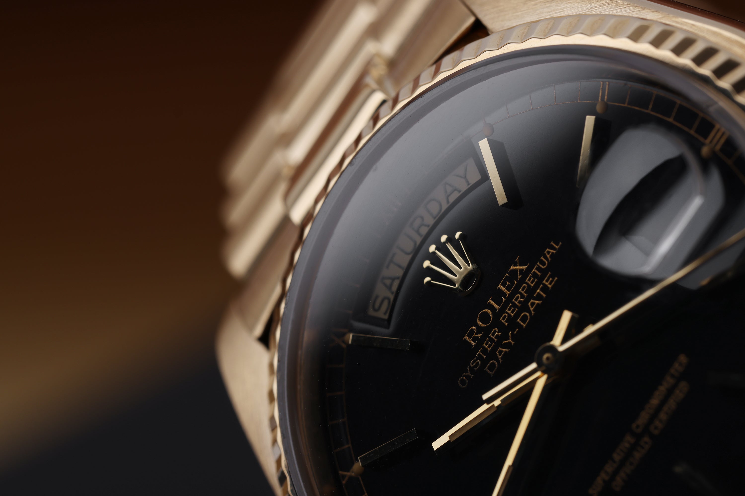 Rolex Day-Date | REF. 18038 | Black Dial | 18k Yellow Gold | 1981