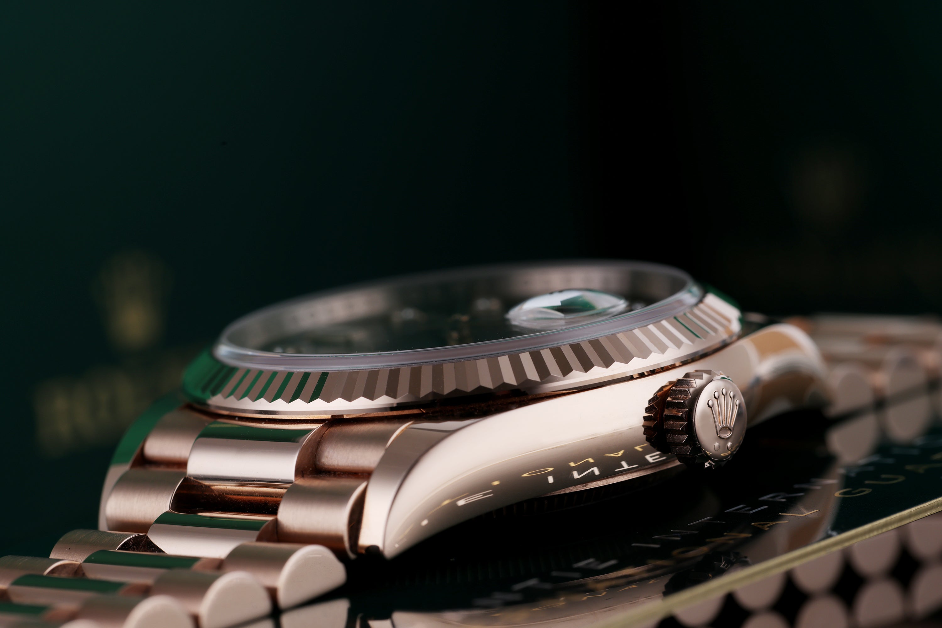 Rolex Day-Date | REF. 128235 | Brown Ombré Diamond Dial | 36mm | 18k Rose Gold | Box & Papers | 2021