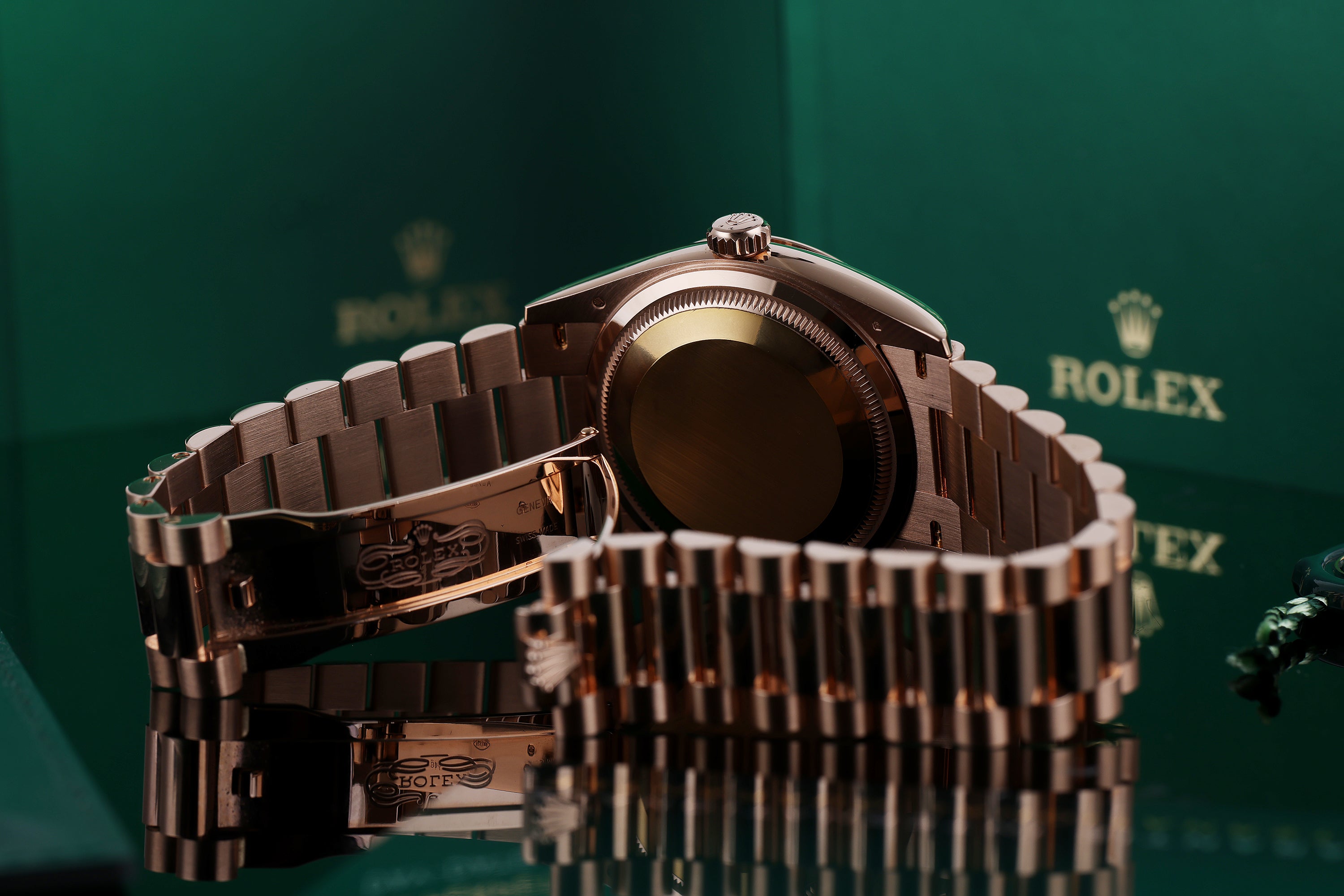 Rolex Day-Date | REF. 128235 | Brown Ombré Diamond Dial | 36mm | 18k Rose Gold | Box & Papers | 2021