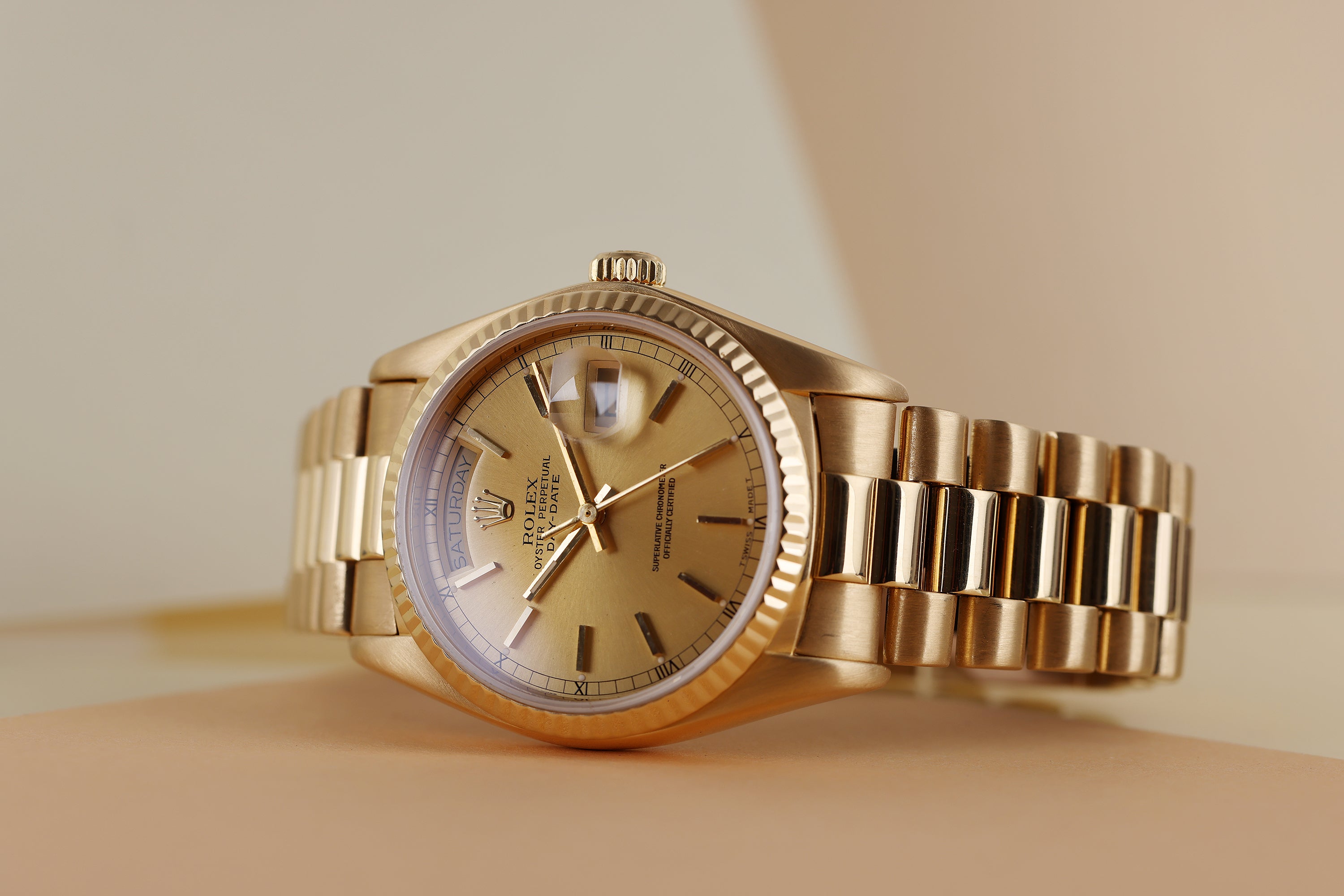 Rolex Day-Date | REF. 18038 | Gold Dial | 18k Yellow Gold | 1981
