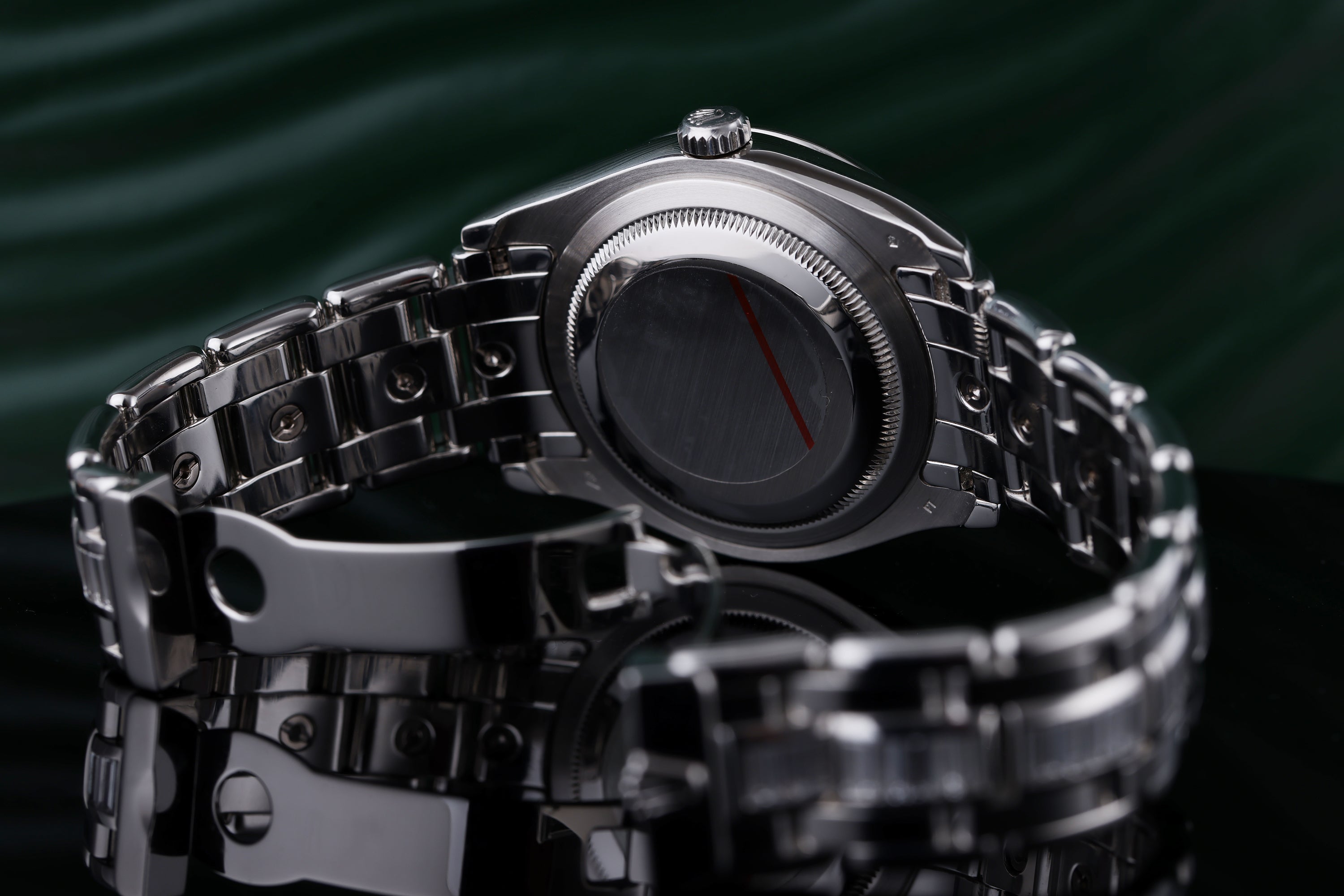 Rolex Day-Date Masterpiece 39 | REF. 18956 | Platinum | Black Mother of Pearl Diamond Dial | Diamond Bezel & Bracelet | 2000