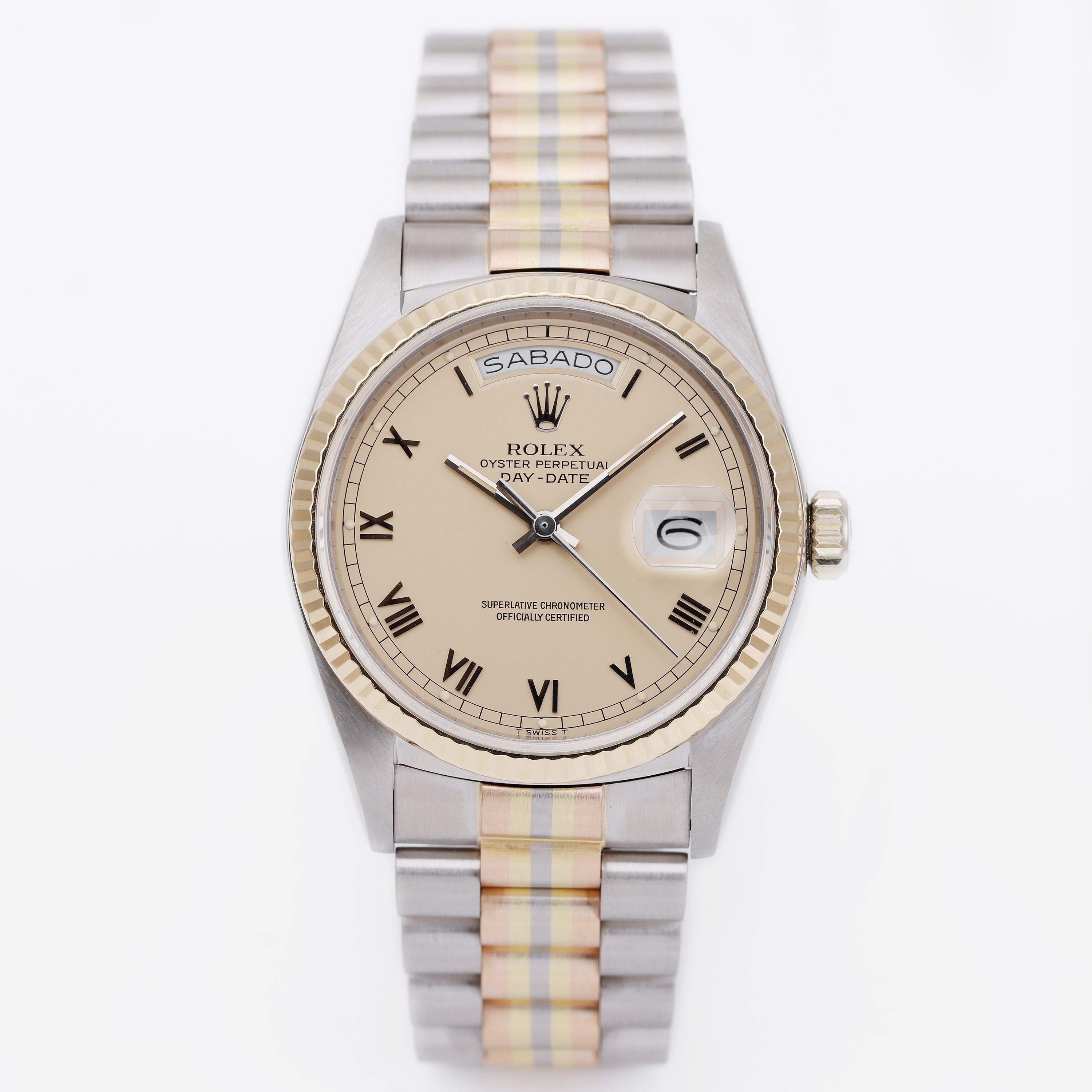 Rolex Day-Date | REF. 18039B | Golden Cream Dial | 18k Three Colour Gold | 1985