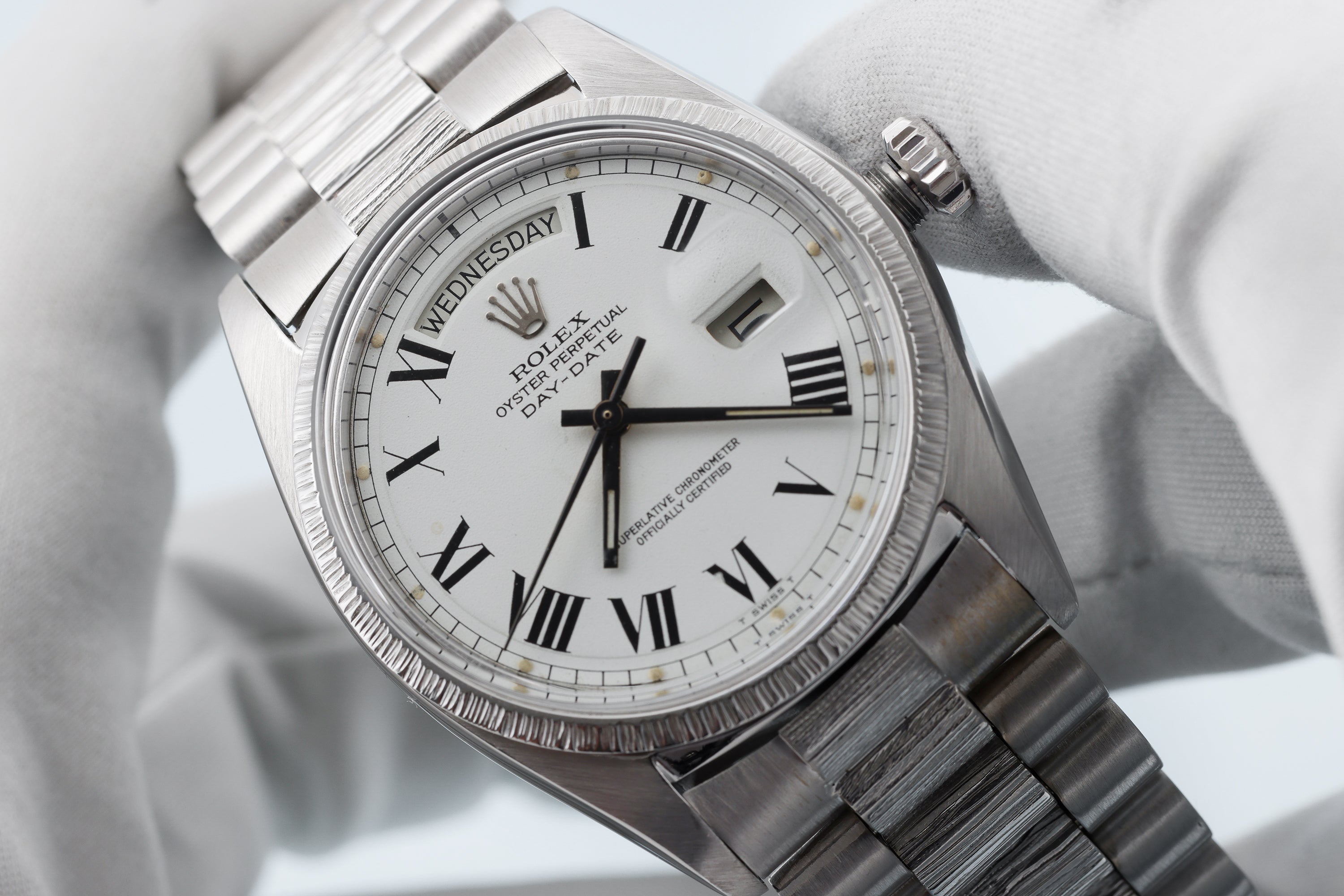 Rolex Day-Date | REF. 1803 | 'Buckley' Dial | Bark Finish | 18k White Gold | 1975