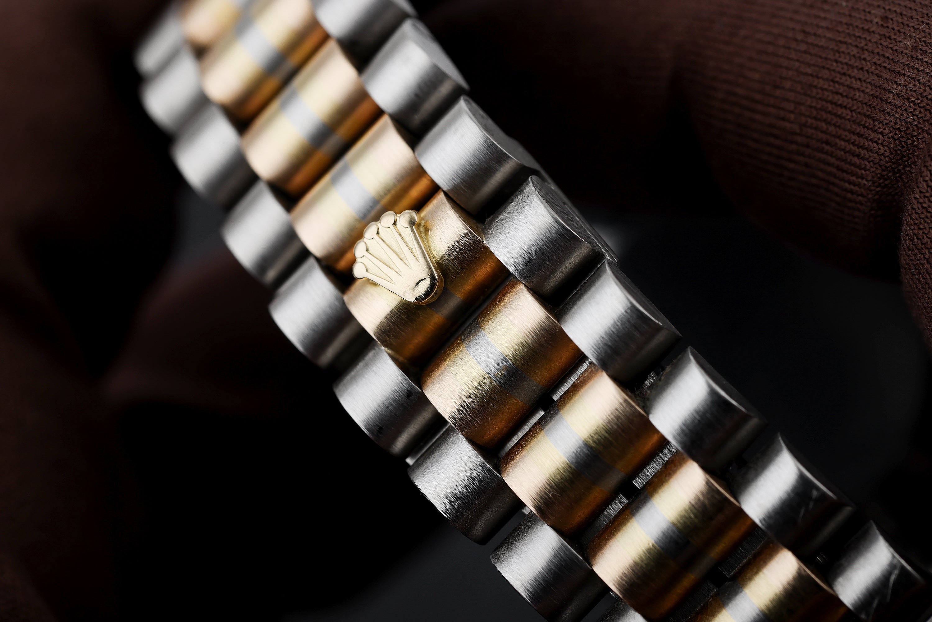 Rolex Day-Date Tridor | REF. 18239B | White Dial | 18k White, Rose & Yellow Gold | 1988