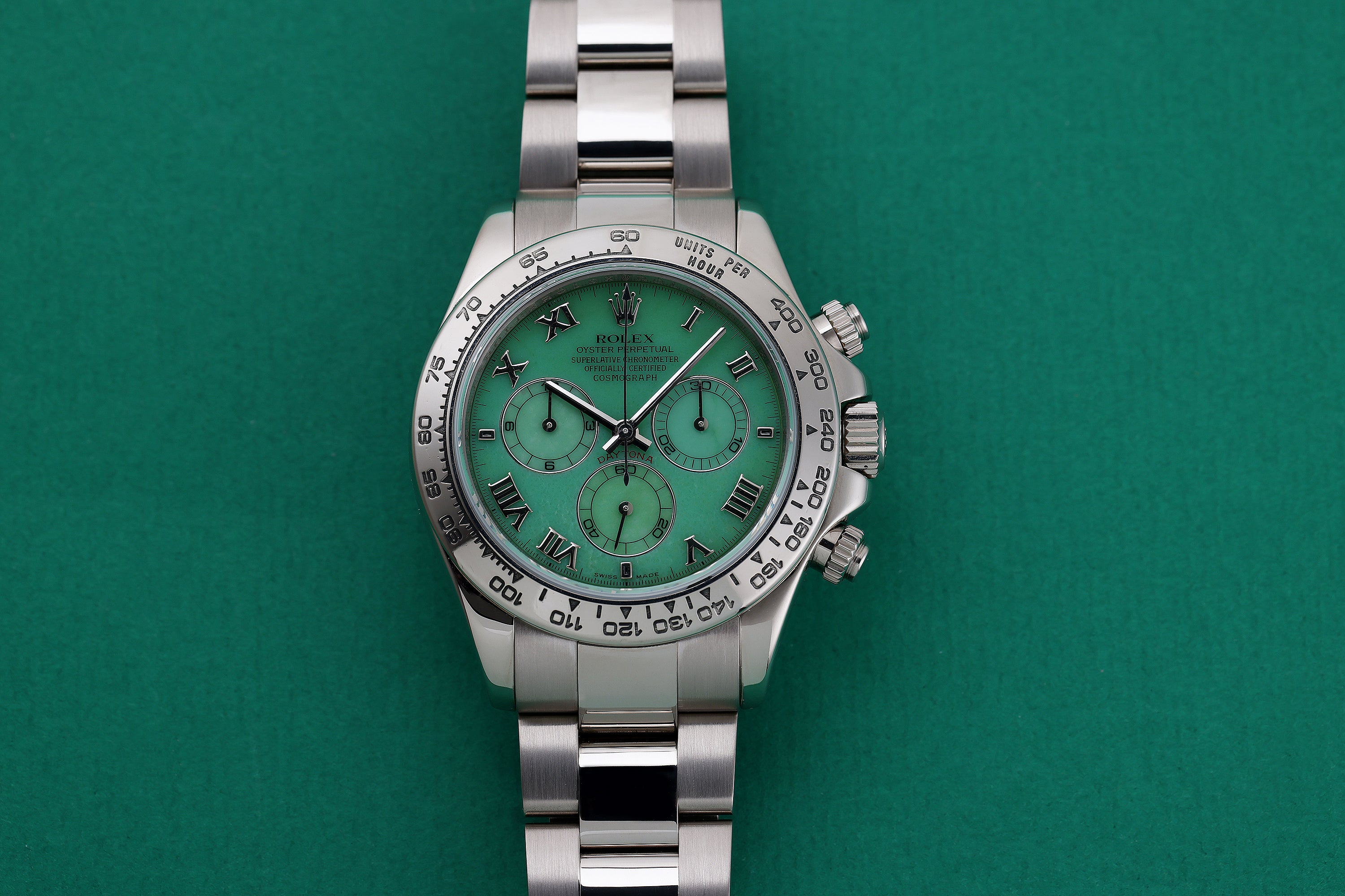 Rolex Daytona Beach Green Chrysoprase | REF. 116509 | 18k White Gold | 2007