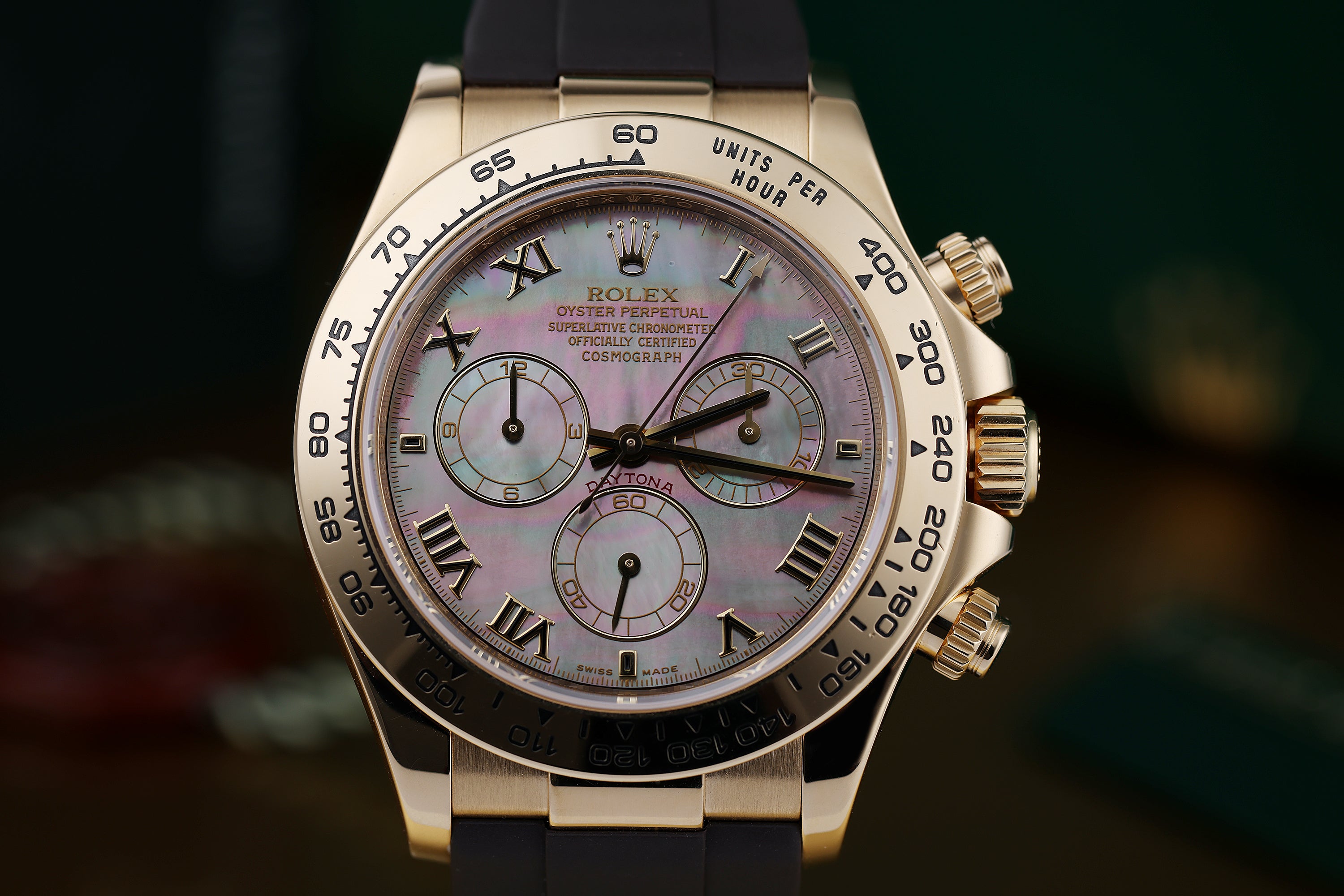 Rolex Daytona | REF. 116518 | Tahitian Black Mother of Pearl Dial | 18k Yellow Gold | Box & Papers | 2009