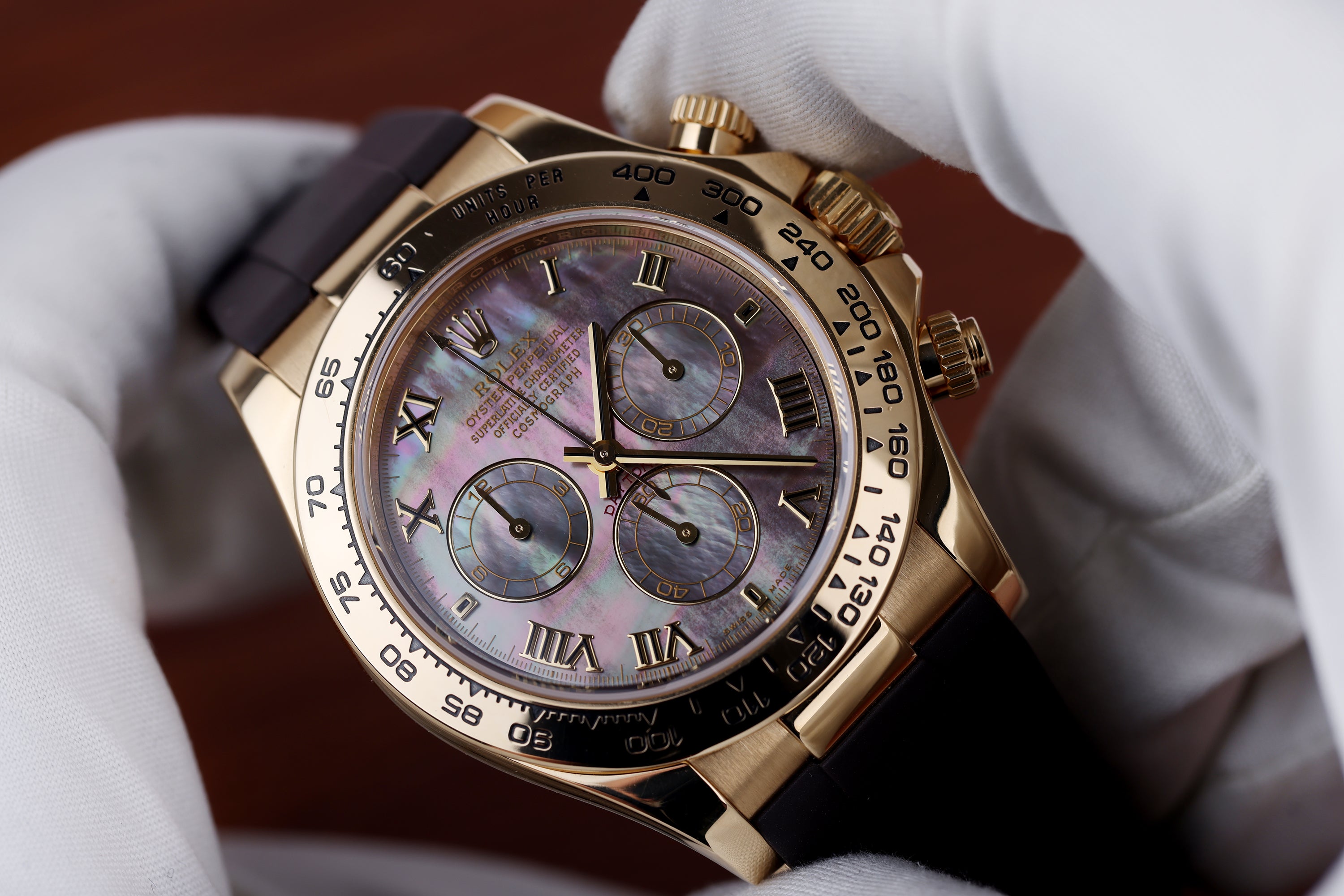 Rolex Daytona | REF. 116518 | Tahitian Black Mother of Pearl Dial | 18k Yellow Gold | Box & Papers | 2009