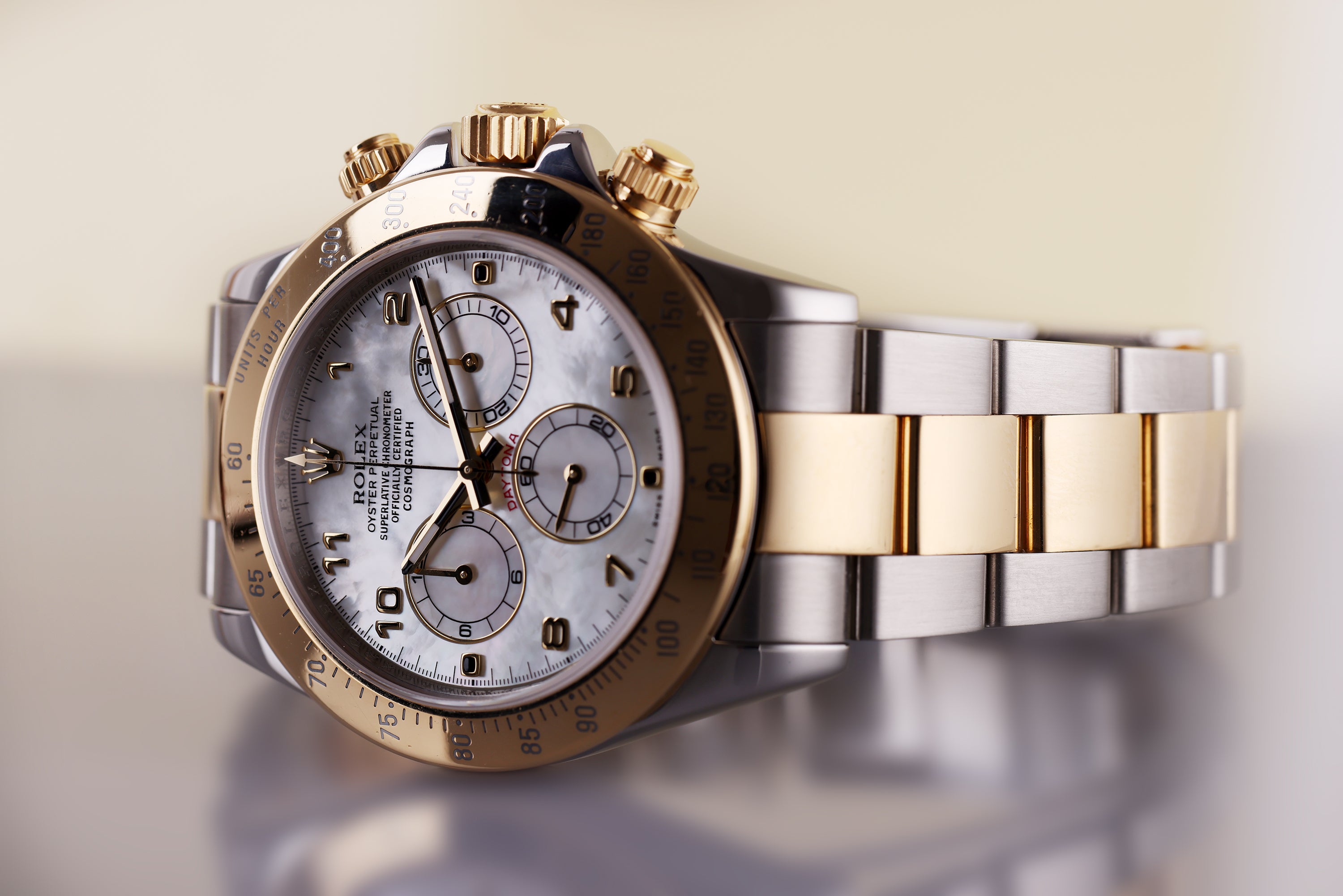 Rolex Daytona | REF. 116523 | White Mother of Pearl | Stainless Steel & 18k Yellow Gold | Box & Papers | 2011