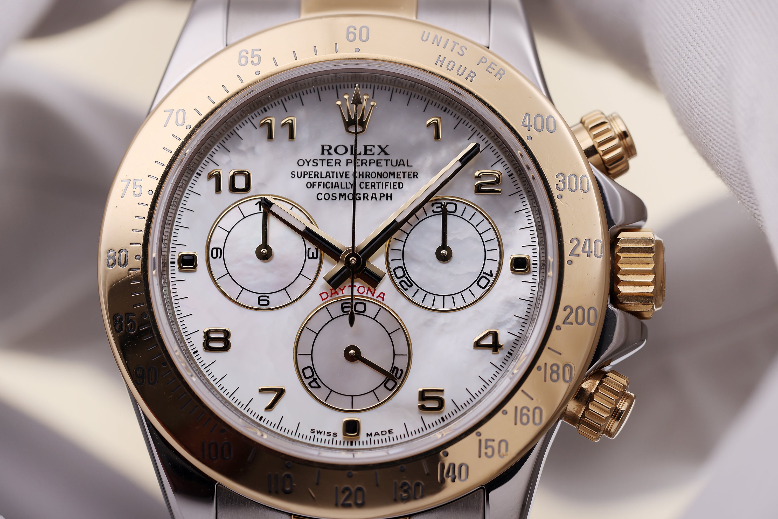 Rolex Daytona | REF. 116523 | White Mother of Pearl | Stainless Steel & 18k Yellow Gold | Box & Papers | 2011