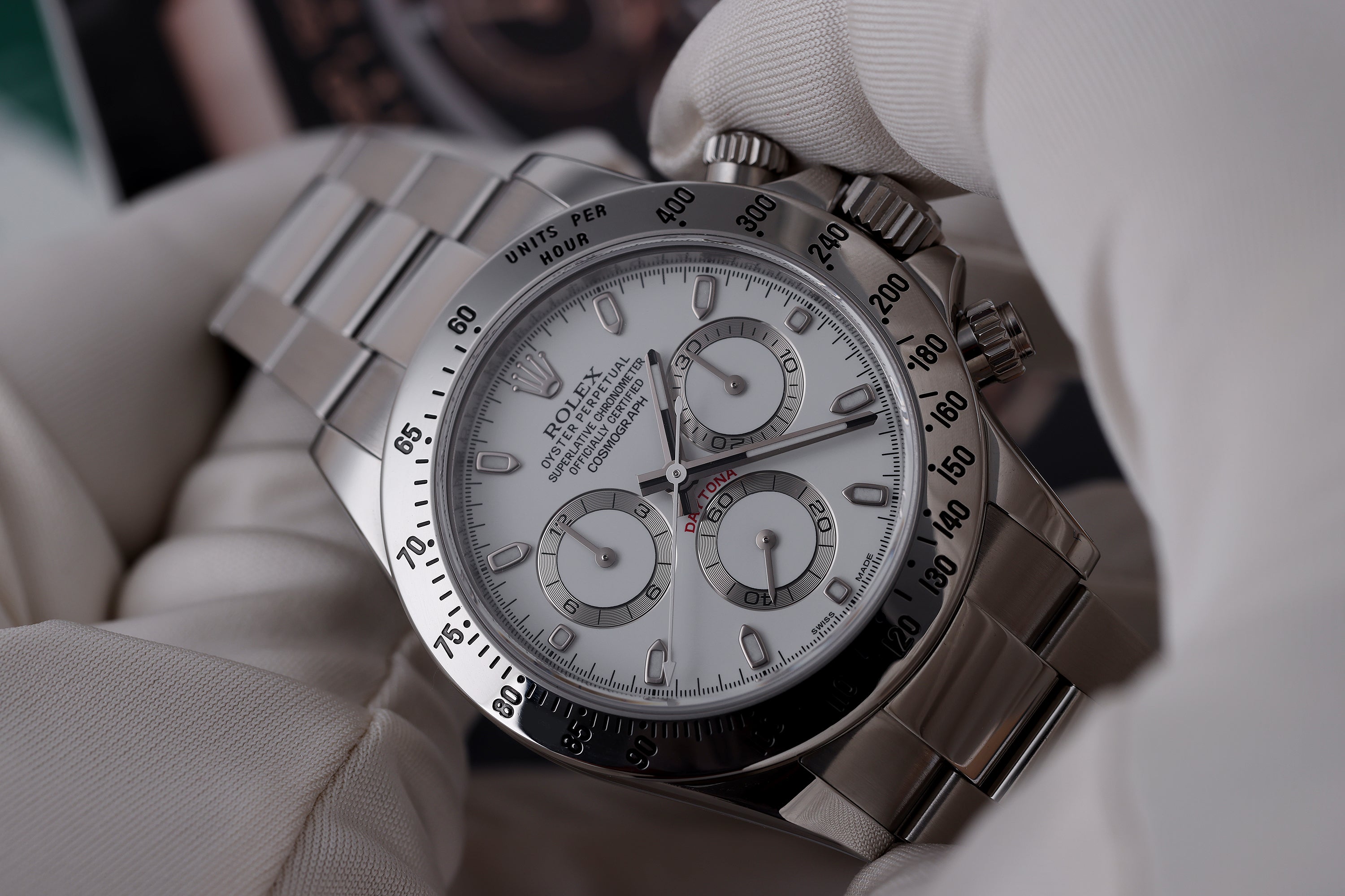 Rolex Daytona | REF. 116520 | White dial | Box & Papers | 2014 | Stainless Steel