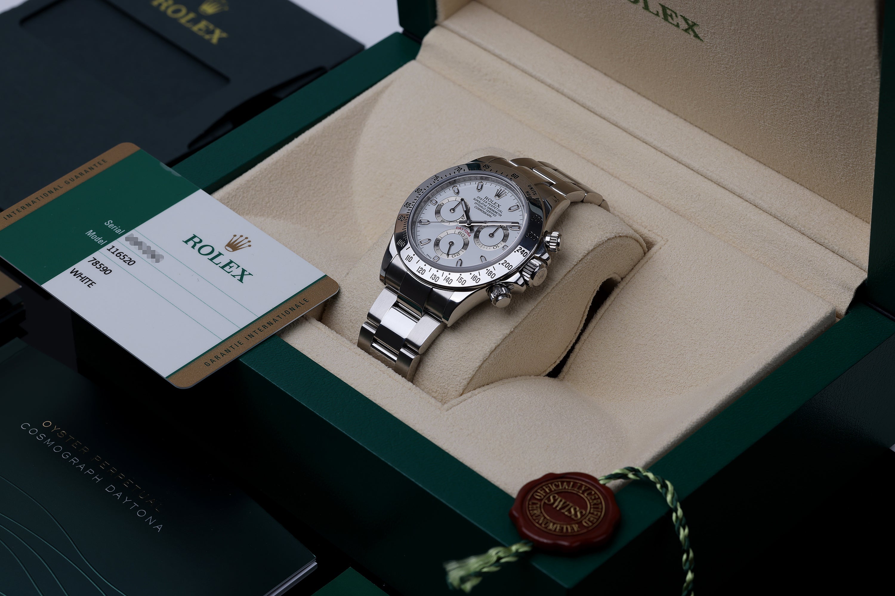 Rolex Daytona | REF. 116520 | White dial | Box & Papers | 2014 | Stainless Steel