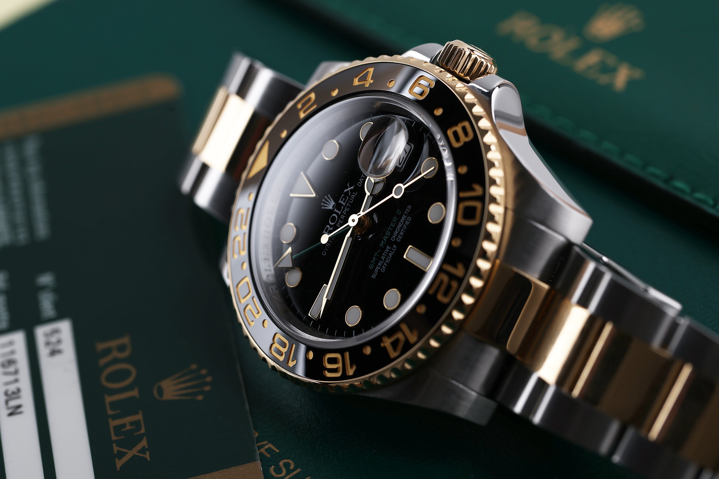 Rolex GMT-Master II | REF. 116713LN | Stainless Steel & 18k Yellow Gold | Black Dial | Box & Papers | 2009