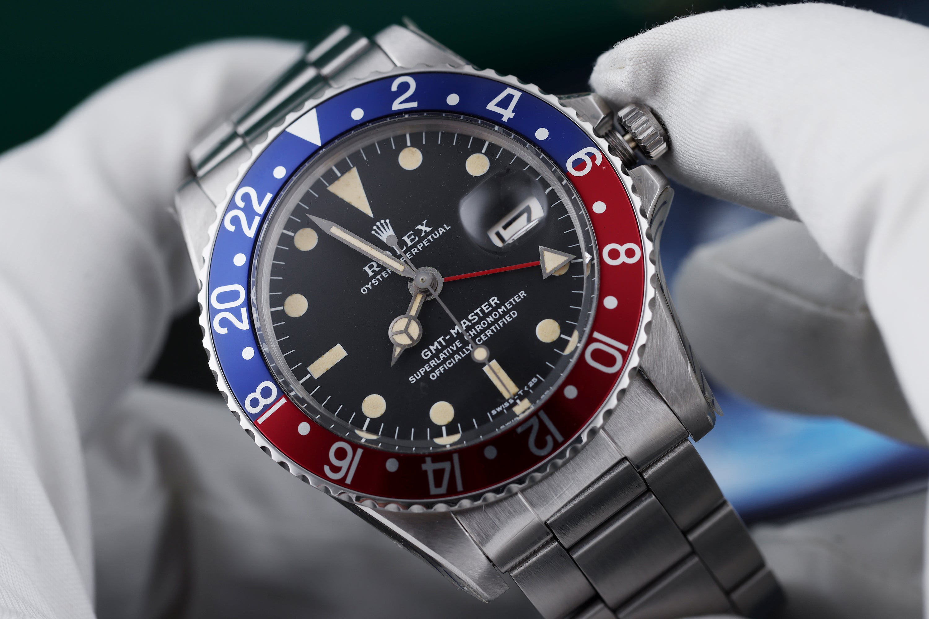 Rolex GMT-Master "Pepsi" | REF. 1675/0 | Black Matte Dial | 1972 | Stainless Steel | Rolex Service Papers 2014