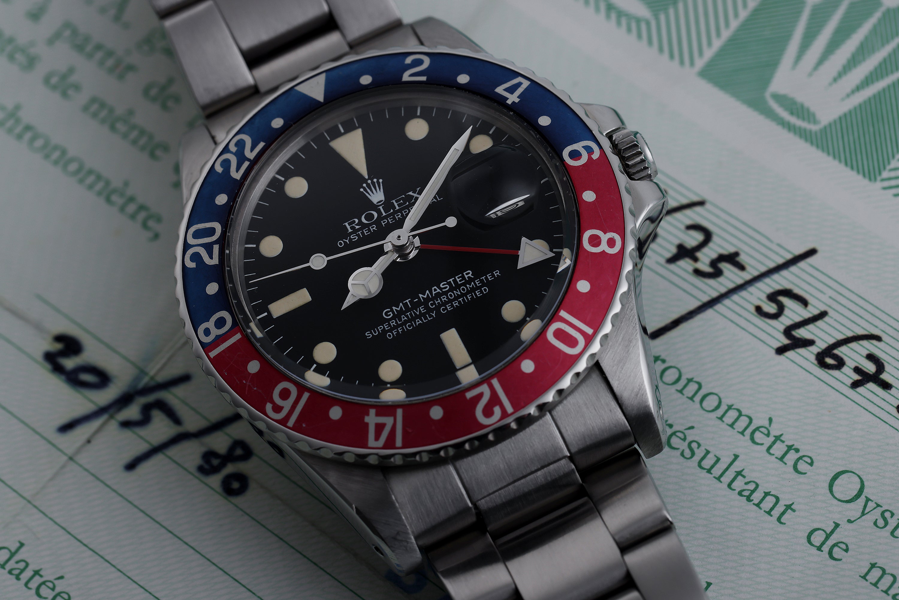 Rolex GMT-Master "Pepsi" | REF. 1675 | Black Matte Dial | 1978/1980 | Stainless Steel | Box & Papers
