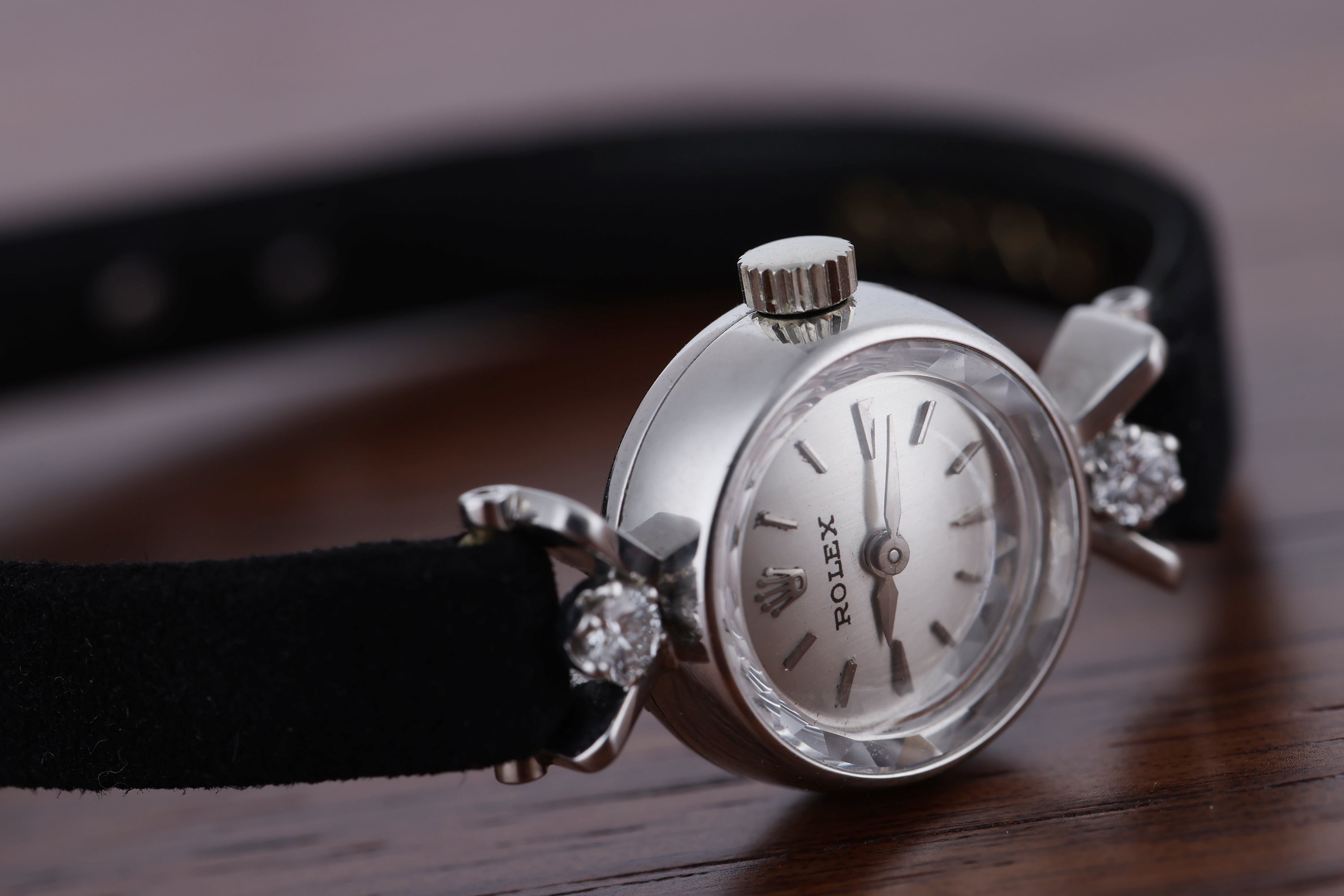 Rolex 1960's Ladies Dress Watch | REF. 9828 | Diamond Lugs | 15mm | Manual Wind | 18k White Gold
