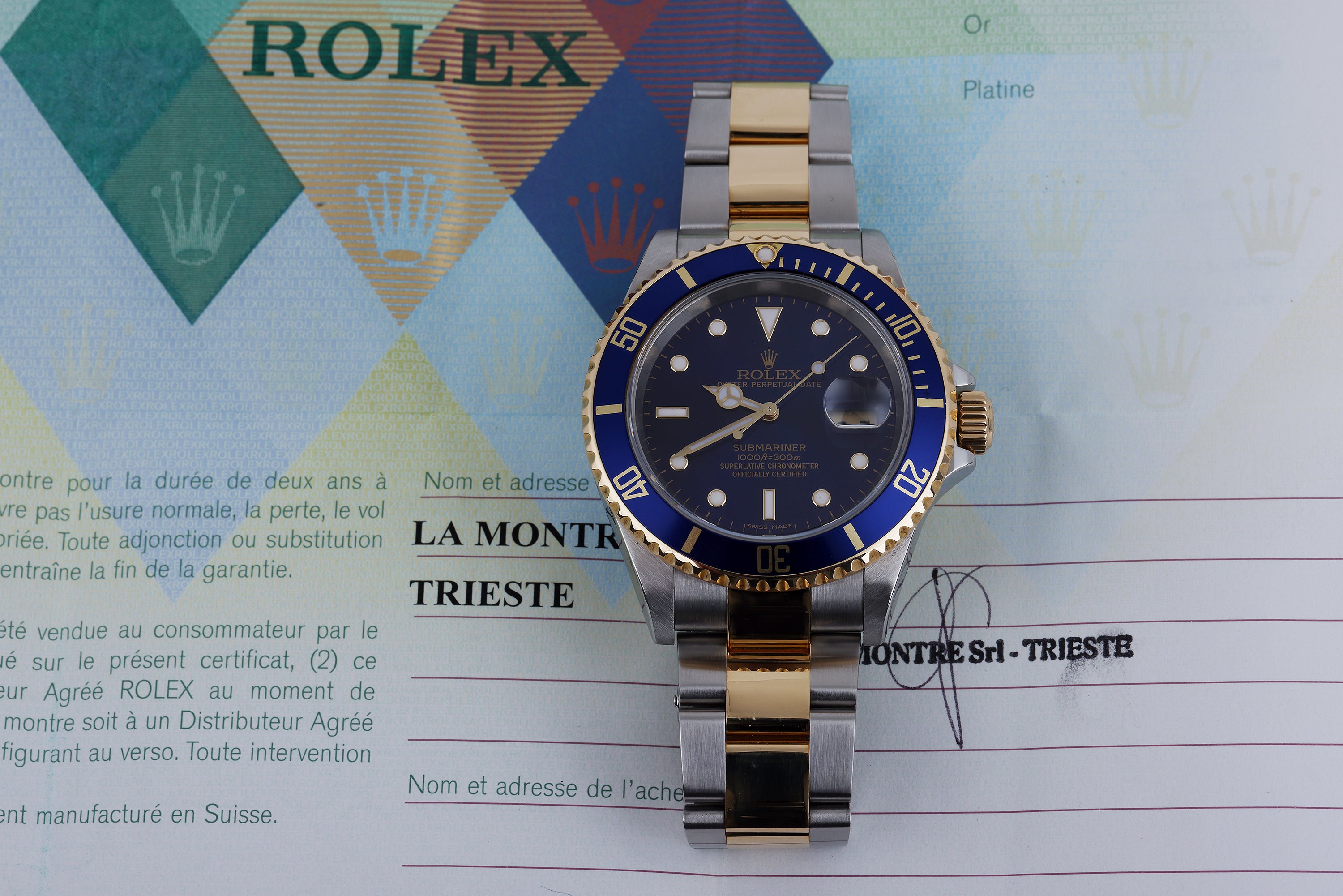 Rolex Submariner | REF. 16613 | Blue Dial | Stainless Steel & 18k Yellow Gold | Box & Papers | 2007