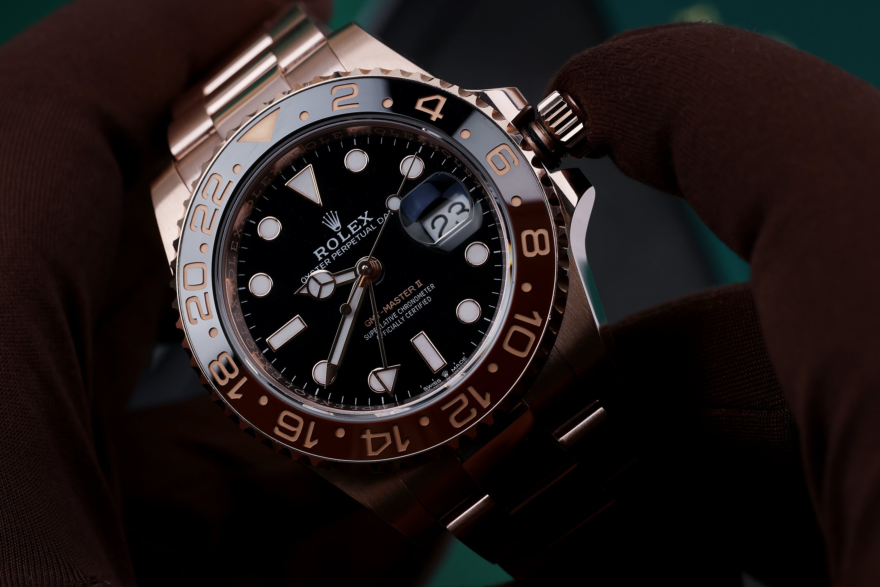 Rolex GMT-Master II Rootbeer | REF. 126715CHNR | 18k Rose Gold | 40mm | Box & Papers | 2019