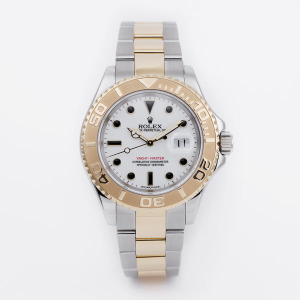 Rolex Yacht-Master | REF. 16623  | Papers | White Dial | Stainless Steel & 18K Yellow Gold