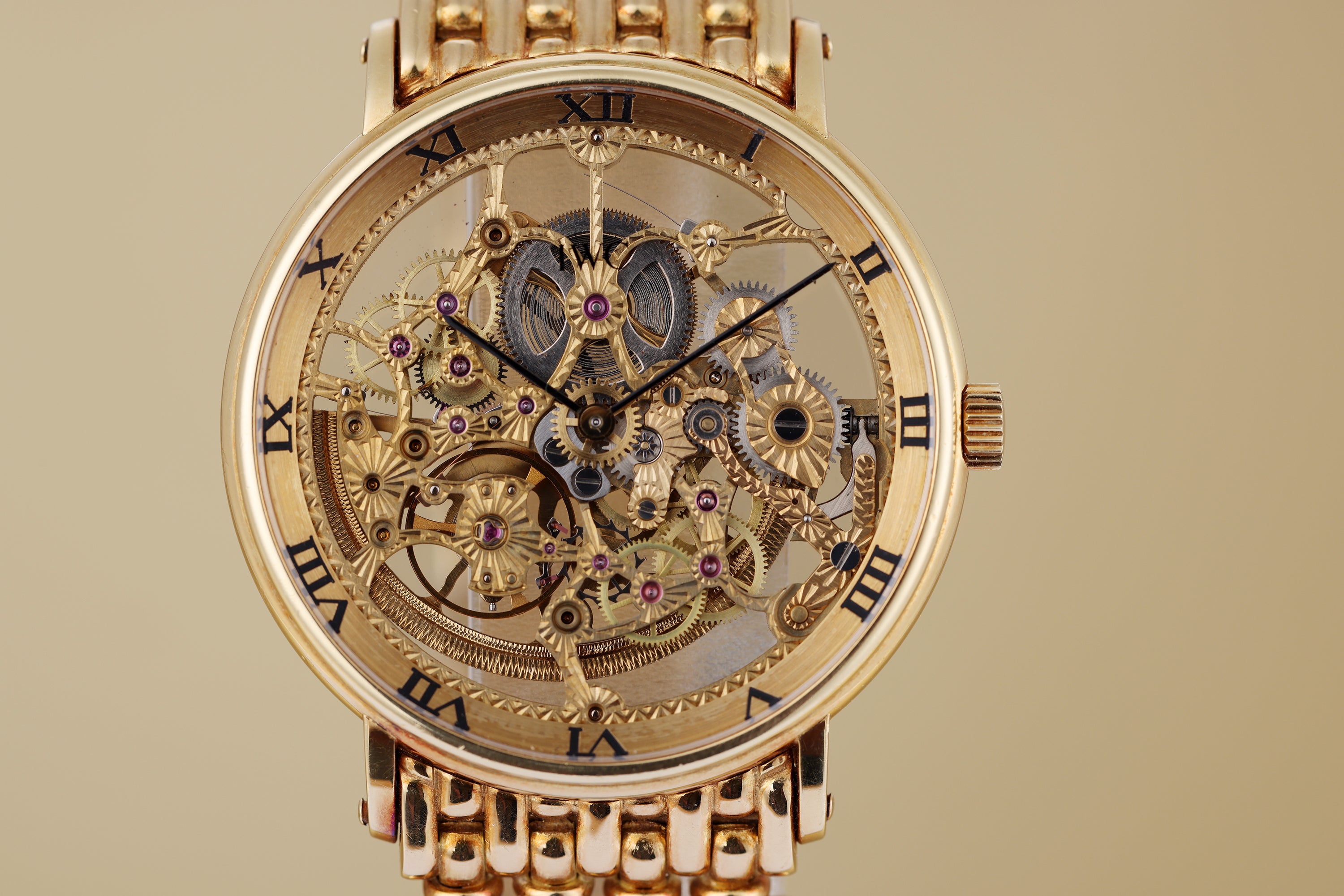 IWC Skeleton Watch - Gay Freres Detachable Bracelet | REF. 2701 | Automatic | 1980's | 34mm | 18k Yellow Gold