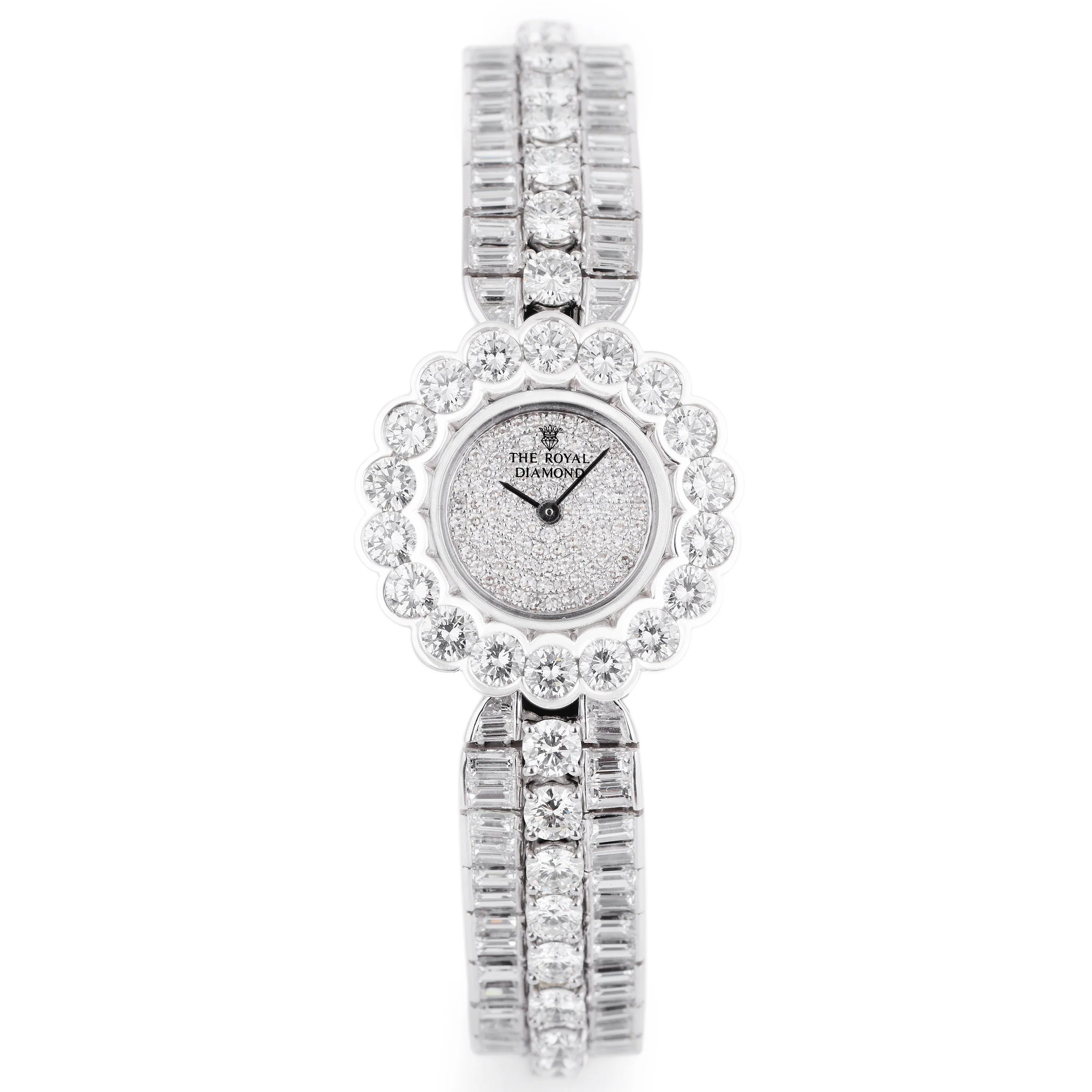 The Royal Diamond Lady Wristwatch | REF. BA 32 | Pave Diamond | 18k White Gold | 27mm | Quartz | 1990's