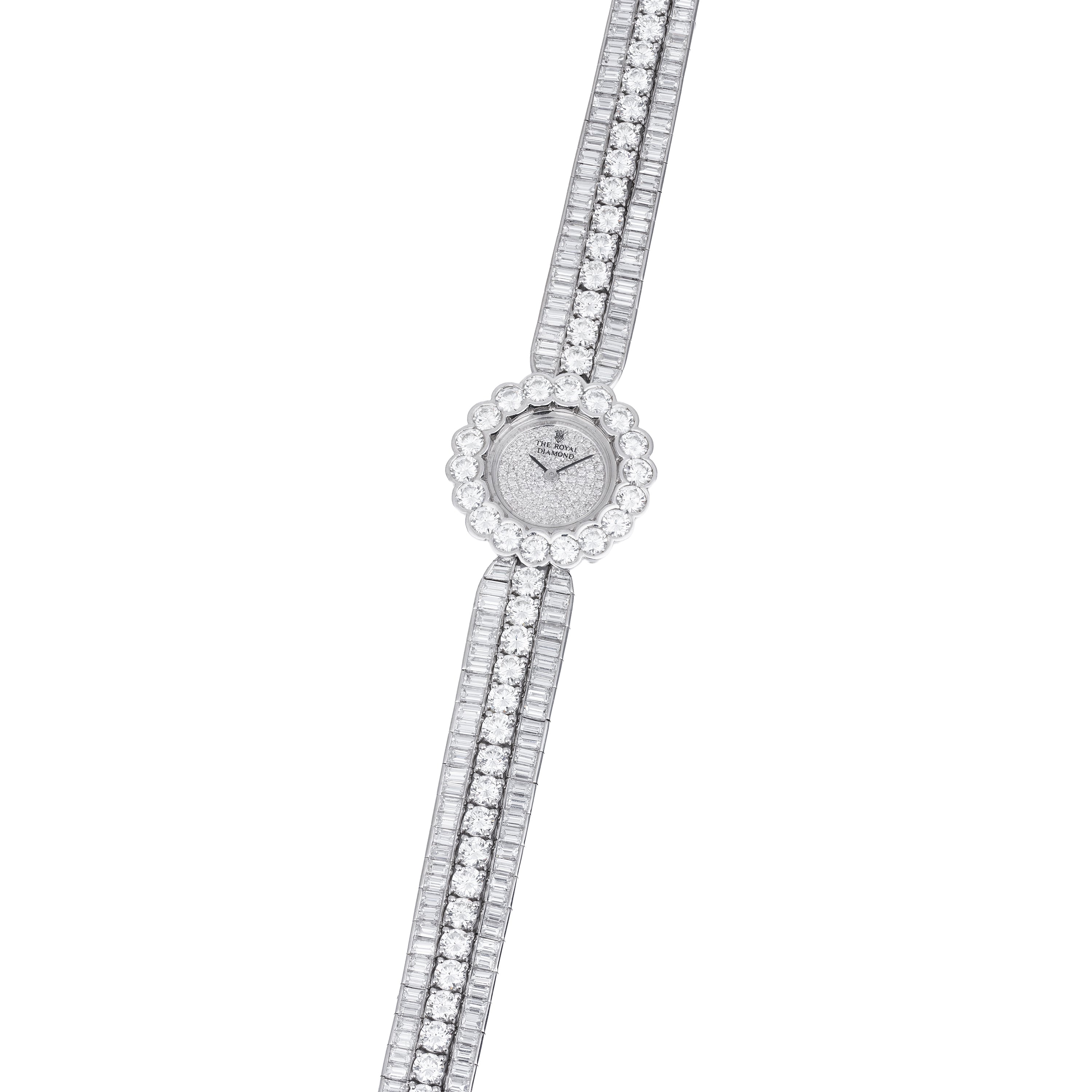 The Royal Diamond Lady Wristwatch | REF. BA 32 | Pave Diamond | 18k White Gold | 27mm | Quartz | 1990's