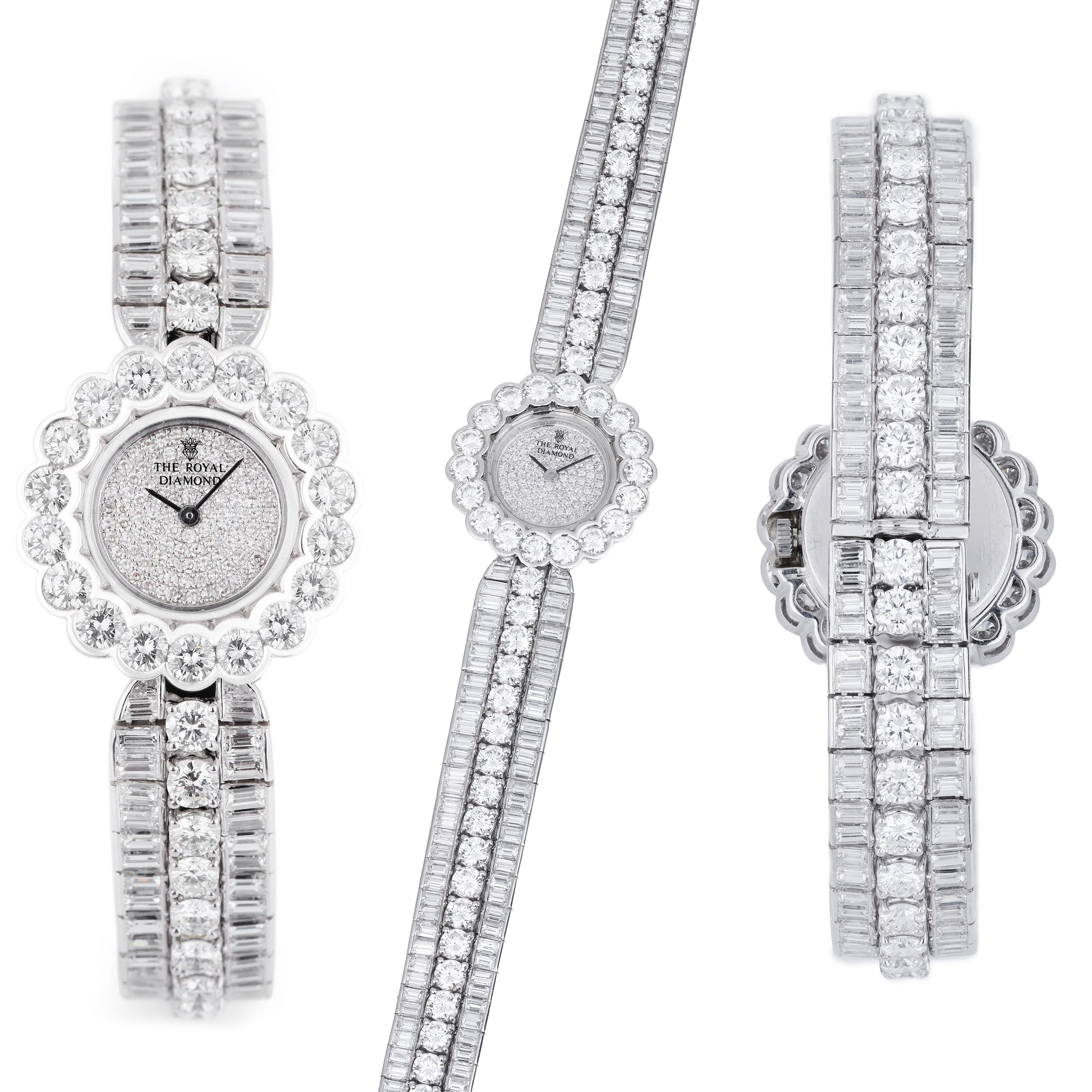 The Royal Diamond Lady Wristwatch | REF. BA 32 | Pave Diamond | 18k White Gold | 27mm | Quartz | 1990's