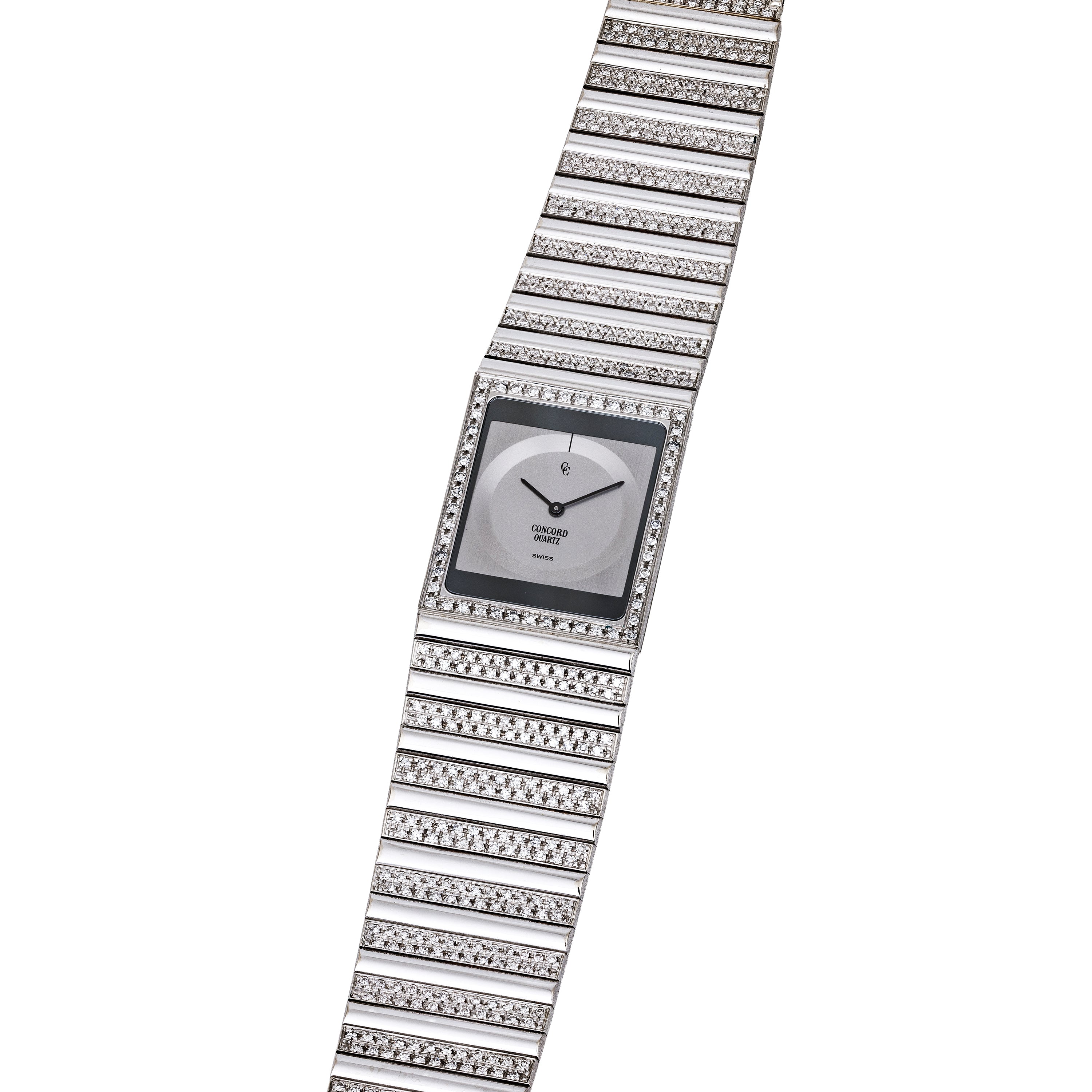 Unworn 1980's Concord Delirium | REF. 61 77 615 | Pave Diamonds | Quartz | 18k White Gold | 24.5mm
