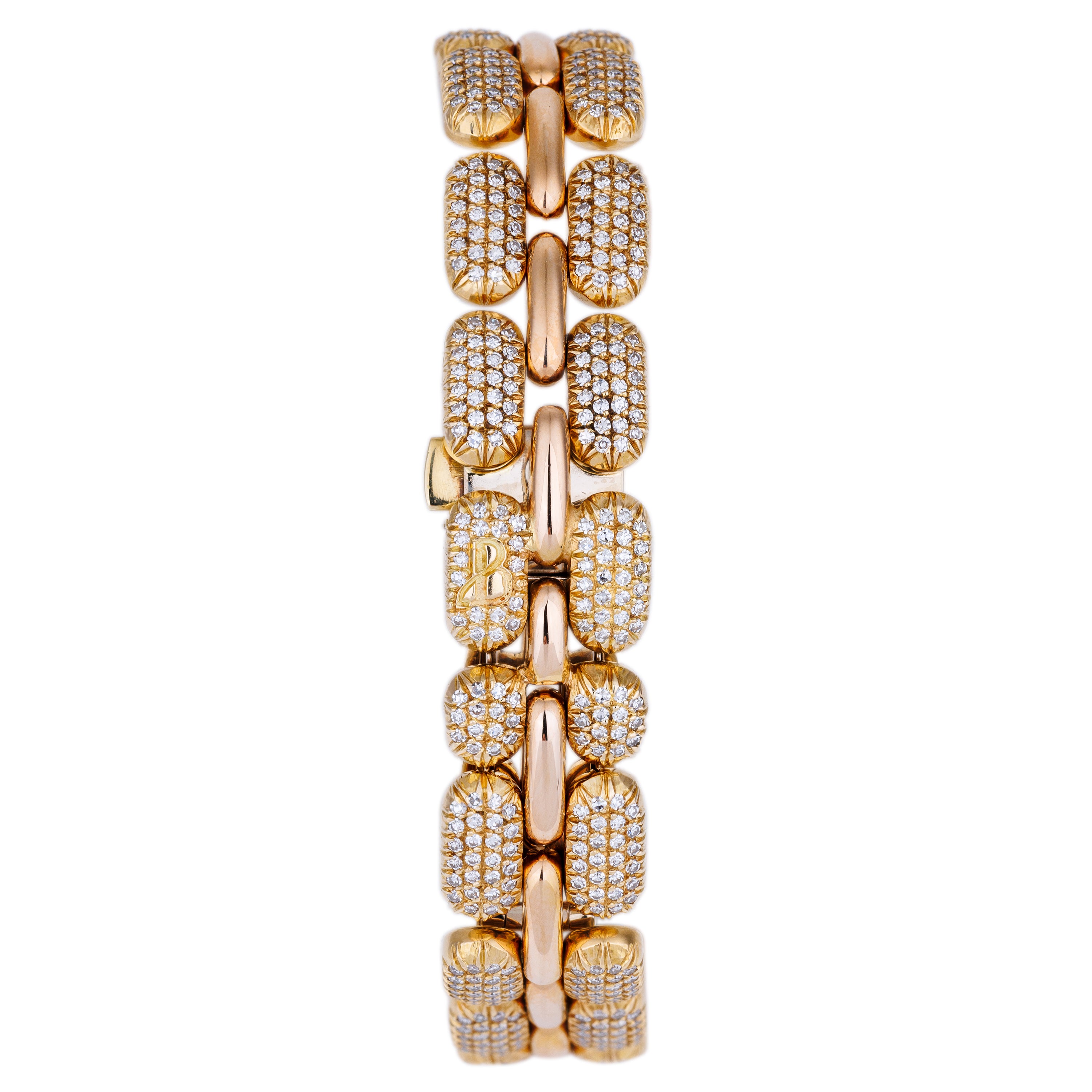 Unworn Bertolucci Pulchra Ladies Wristwatch | REF. 121.8059.68 | Pave Diamond Dial, Case & Bracelet | 18k Rose Gold | 26mm